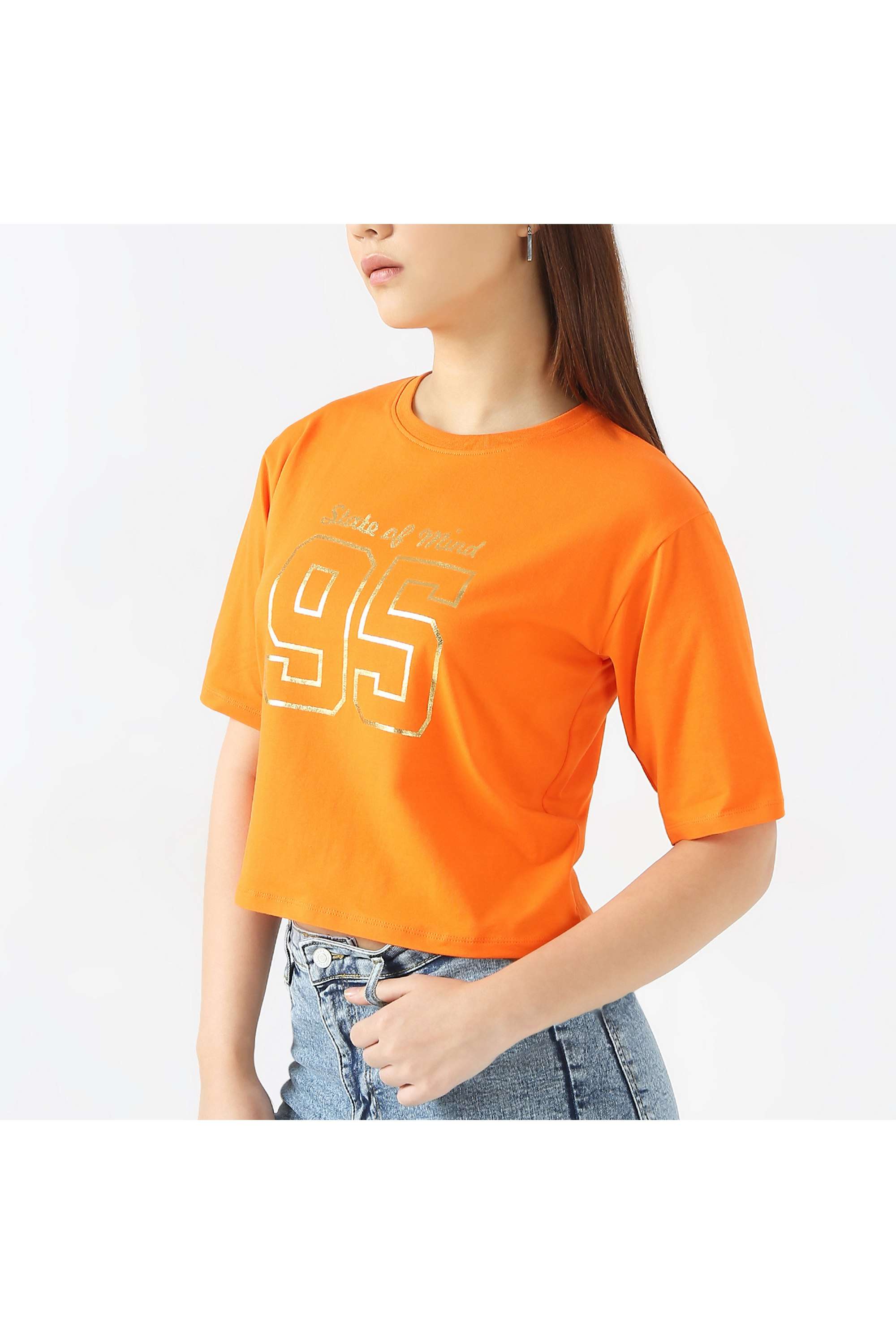 kraus Printed Cotton Blend Round Neck Women's T-Shirt-picture-39