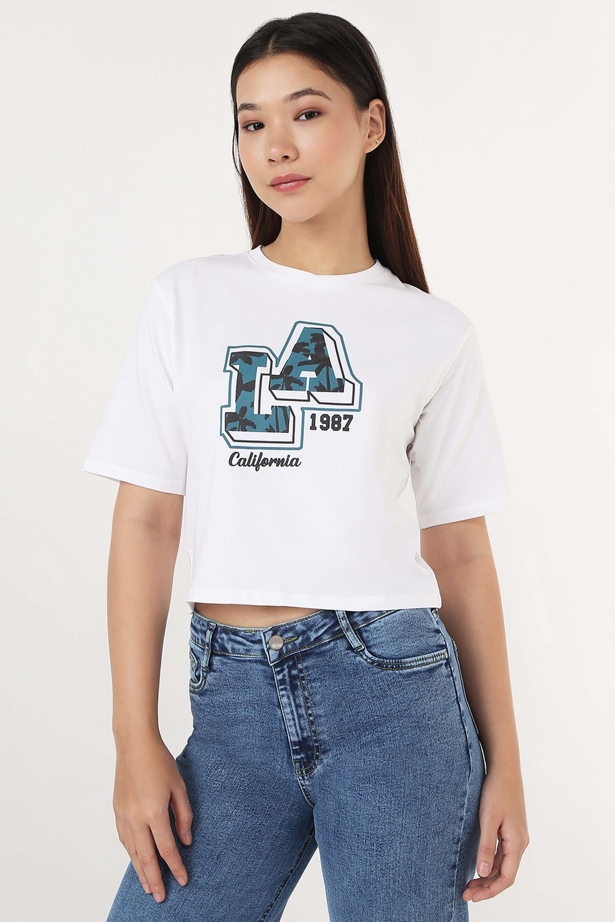 kraus Printed Cotton Blend Round Neck Women's T-Shirt-picture-37