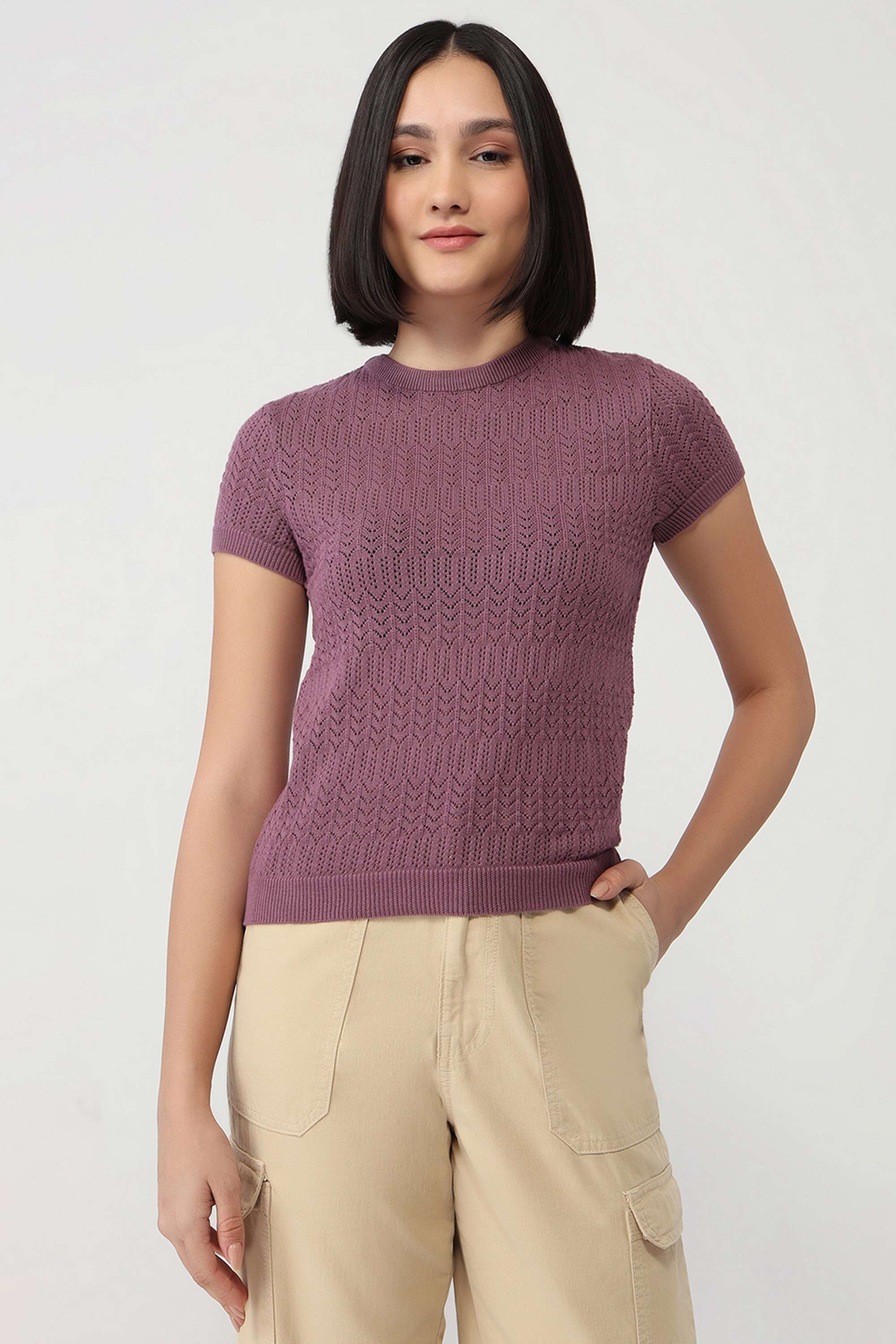 kraus Knitted Cotton Round Neck Women's Top-picture-18