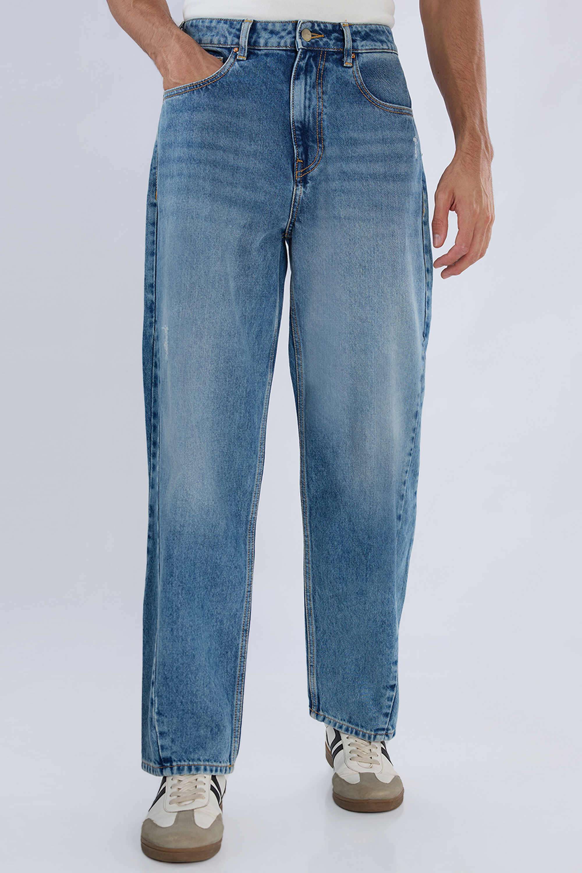 Solid-Cotton-Relaxed-Fit-Men-s-Jeans