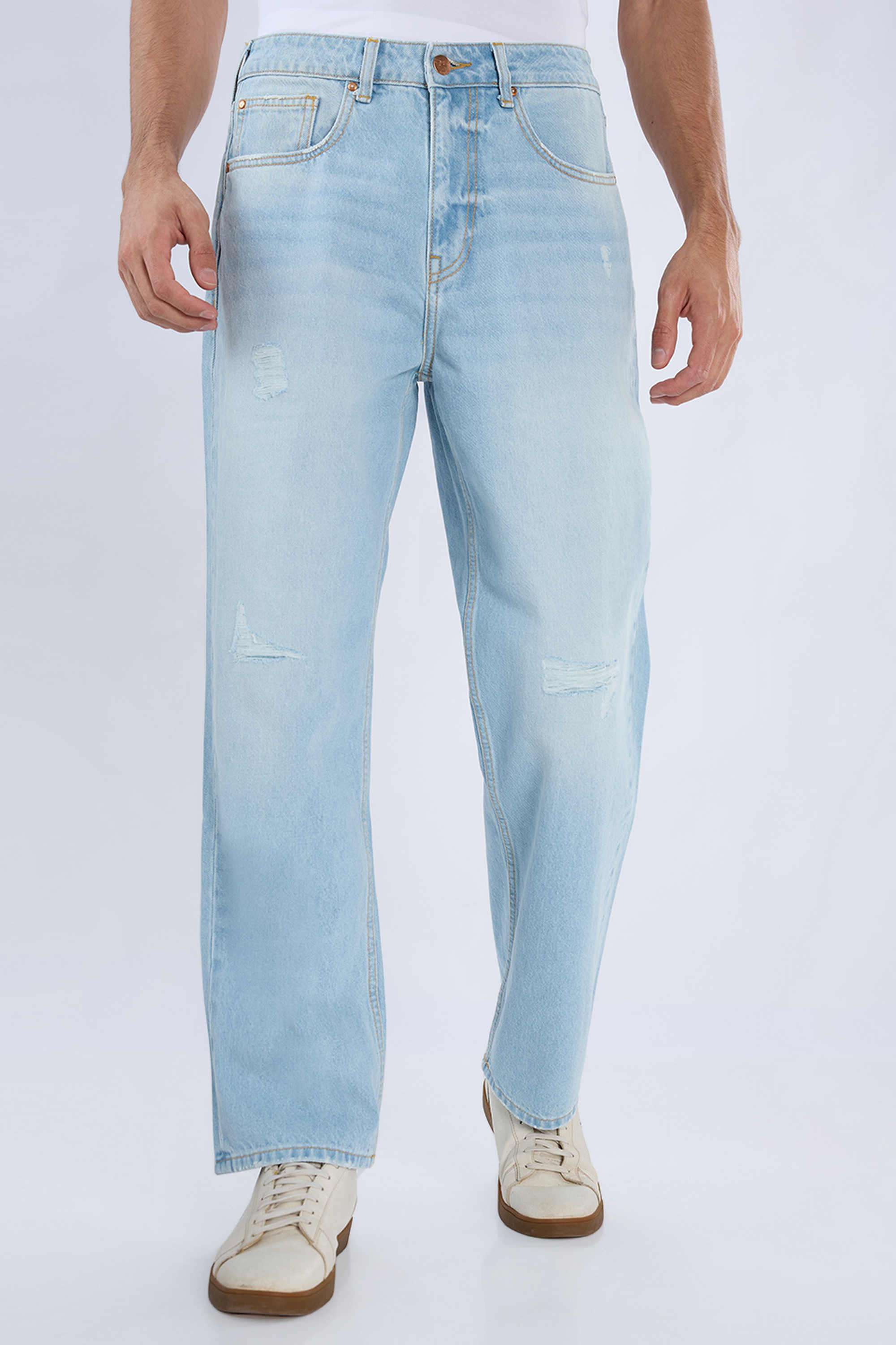 Solid-Cotton-Relaxed-Fit-Men-s-Jeans