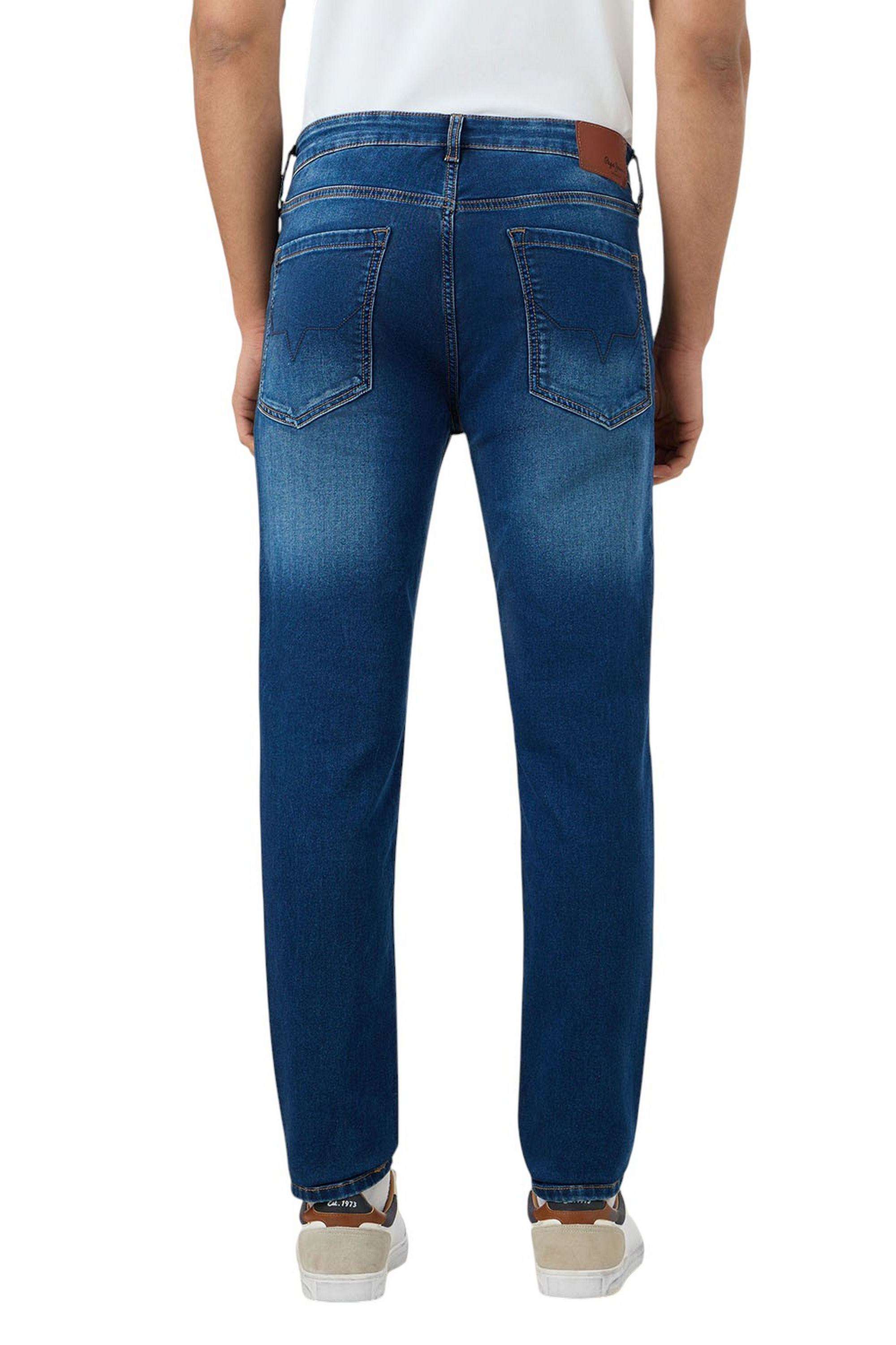 Solid-Polyester-Cotton-Slim-Fit-Men-s-Jeans