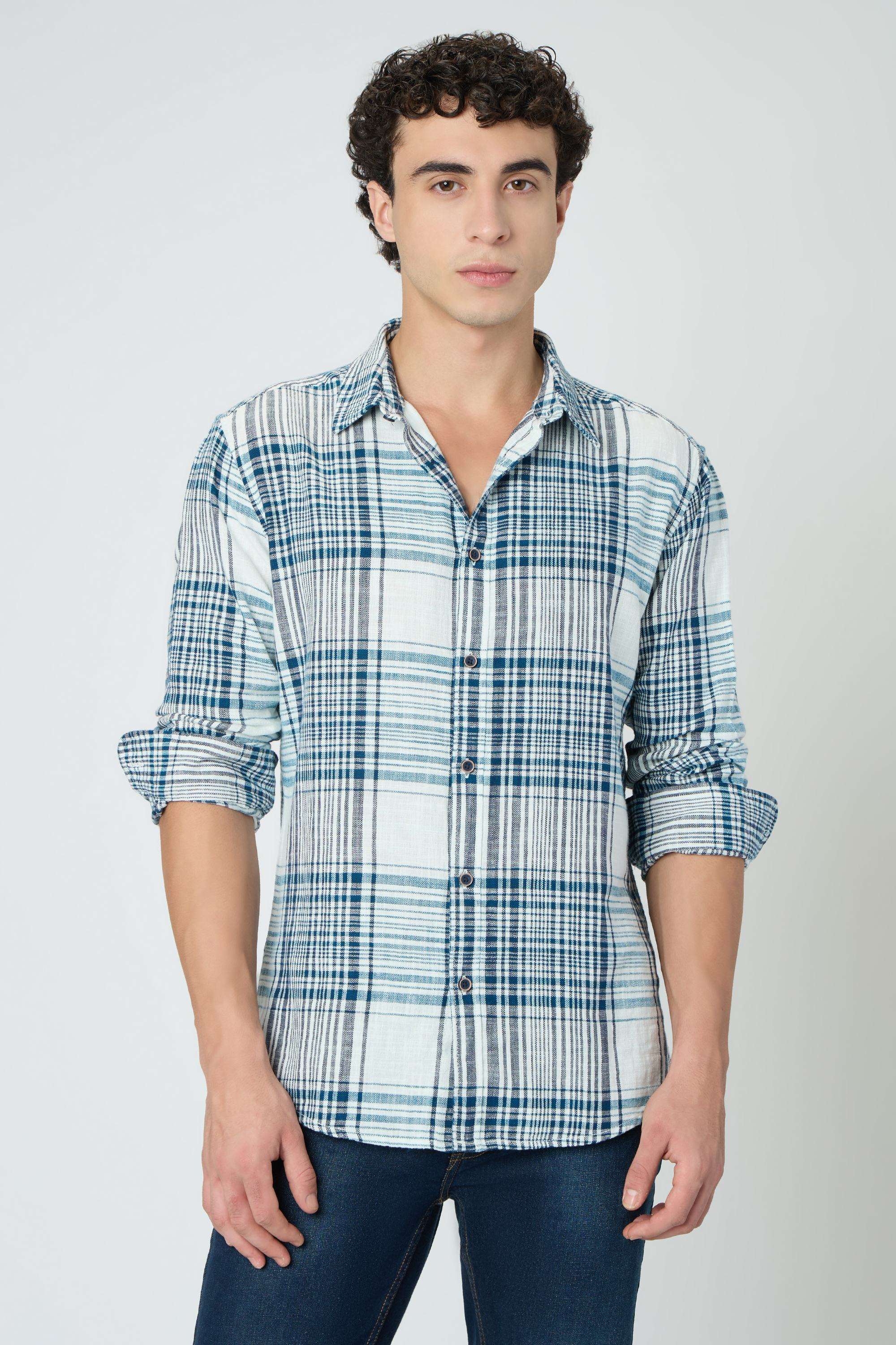 Checks-Cotton-Regular-Fit-Men-s-Casual-Wear-Shirt