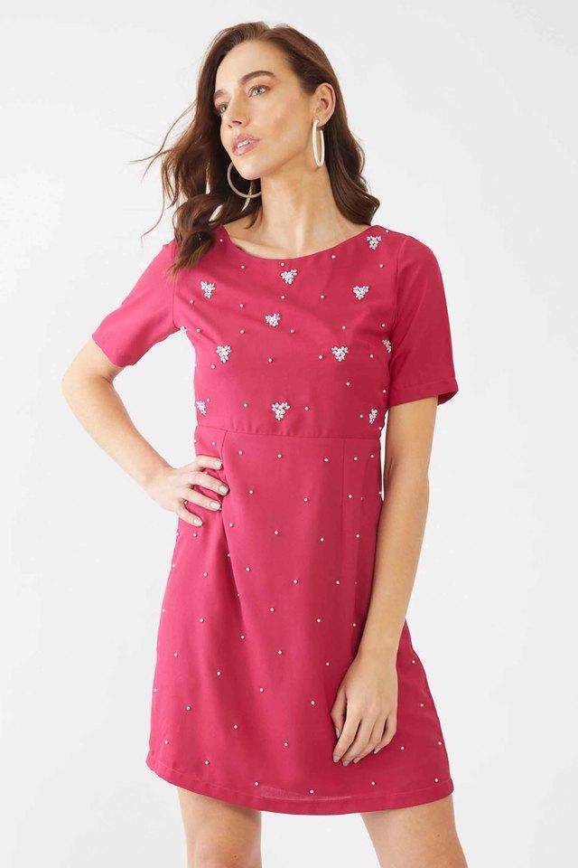 zink london Printed Boat Neck Polyester Women Dress-picture-13