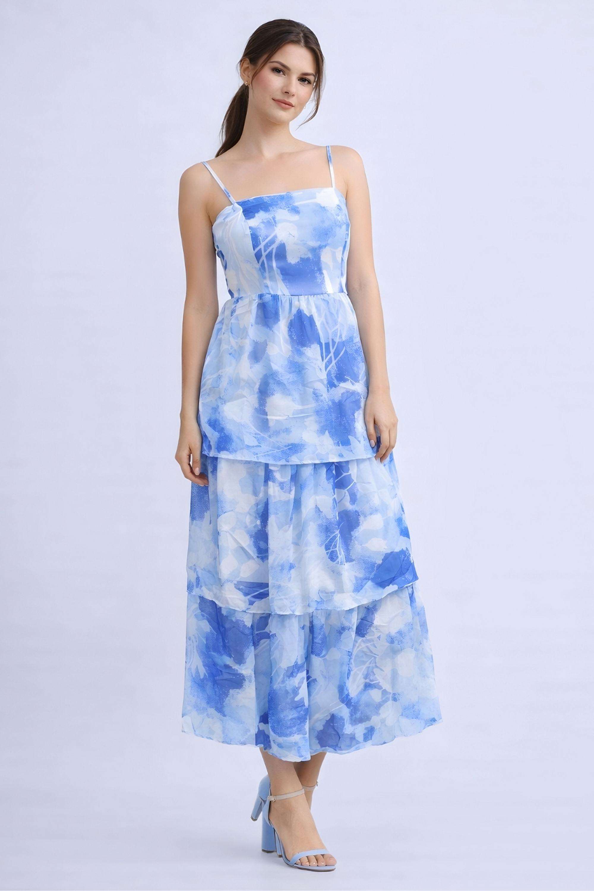 Floral-Polyester-Women-Dress