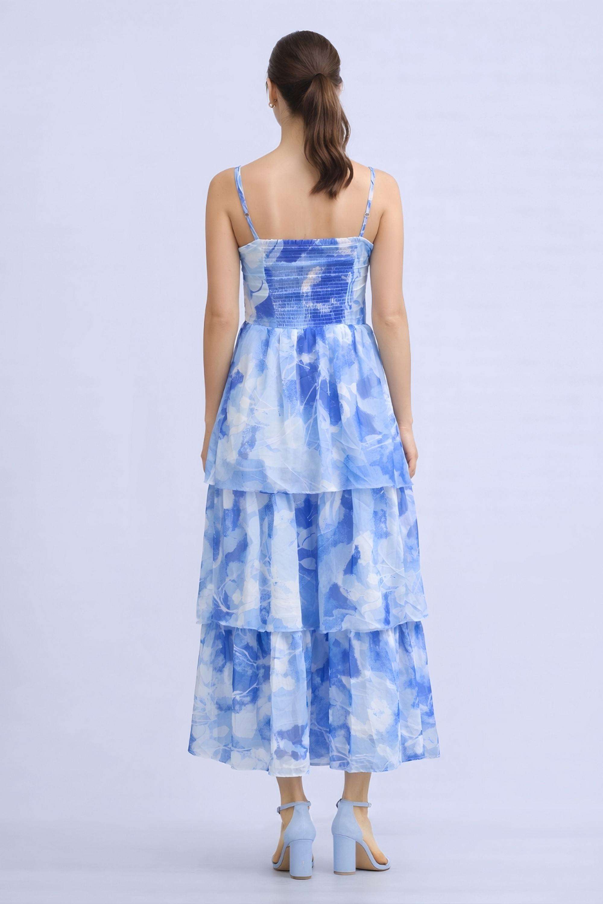 Floral-Polyester-Women-Dress