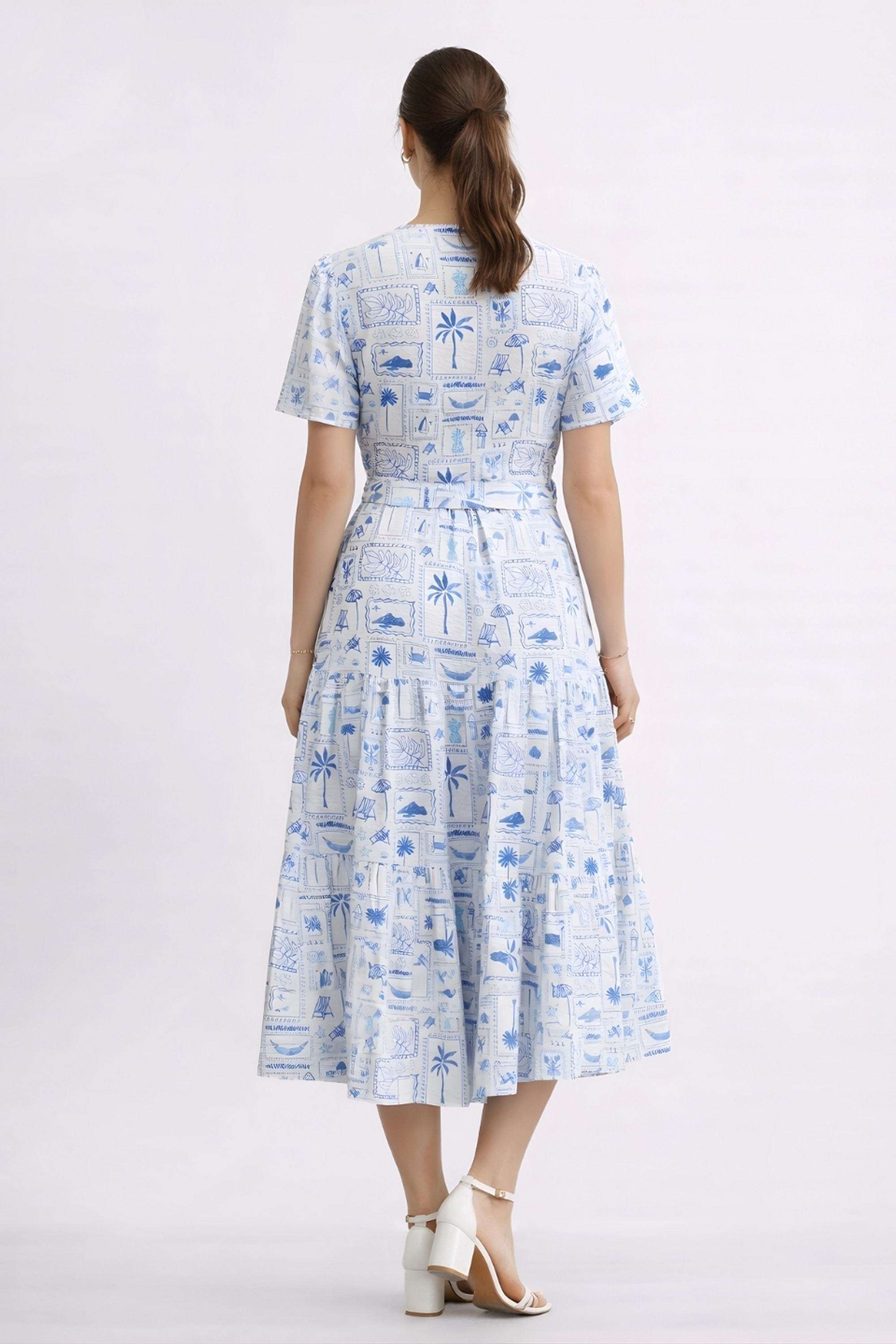 Printed-Viscose-Women-Dress