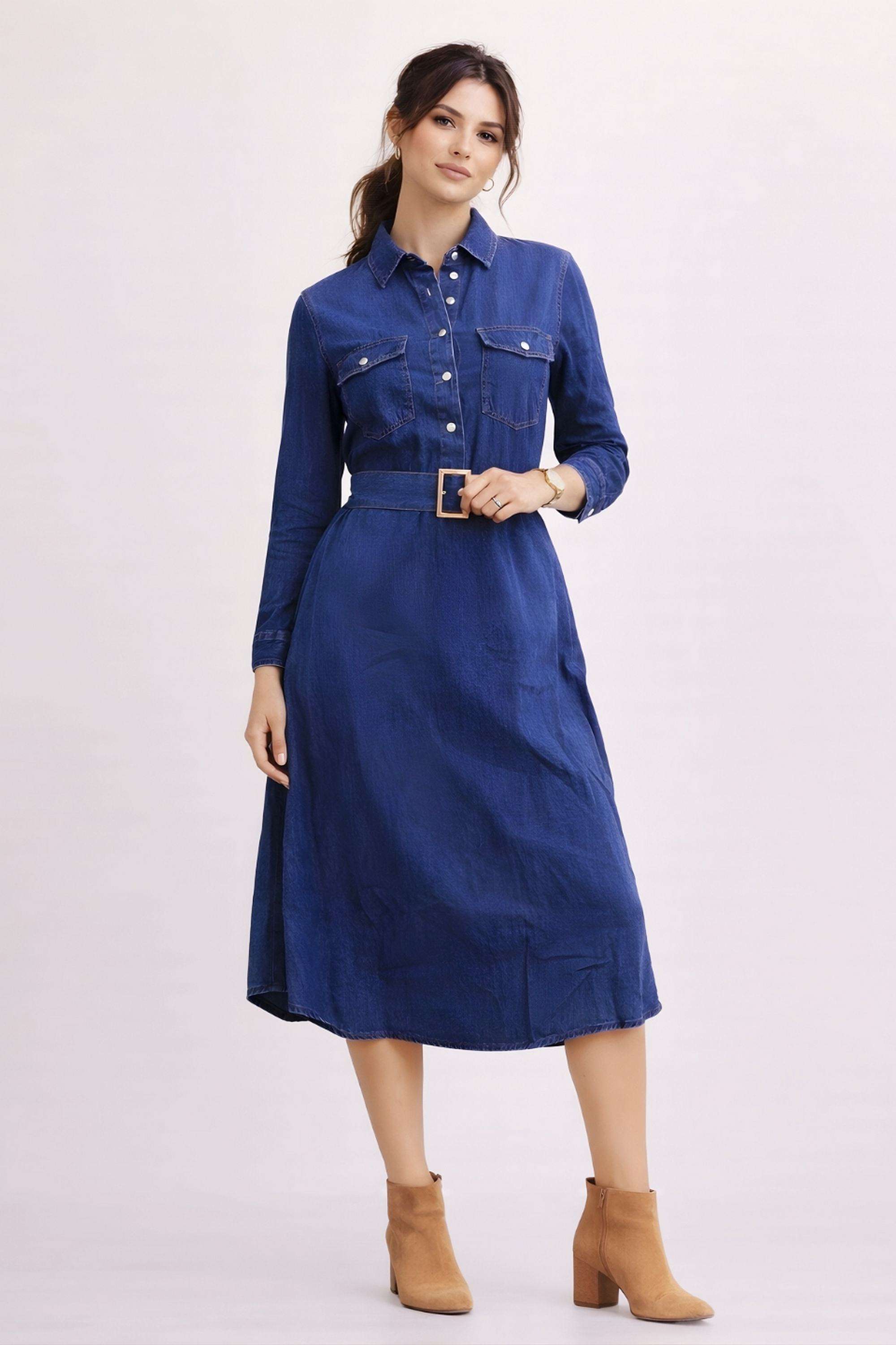 Solid-Cotton-Women-Dress