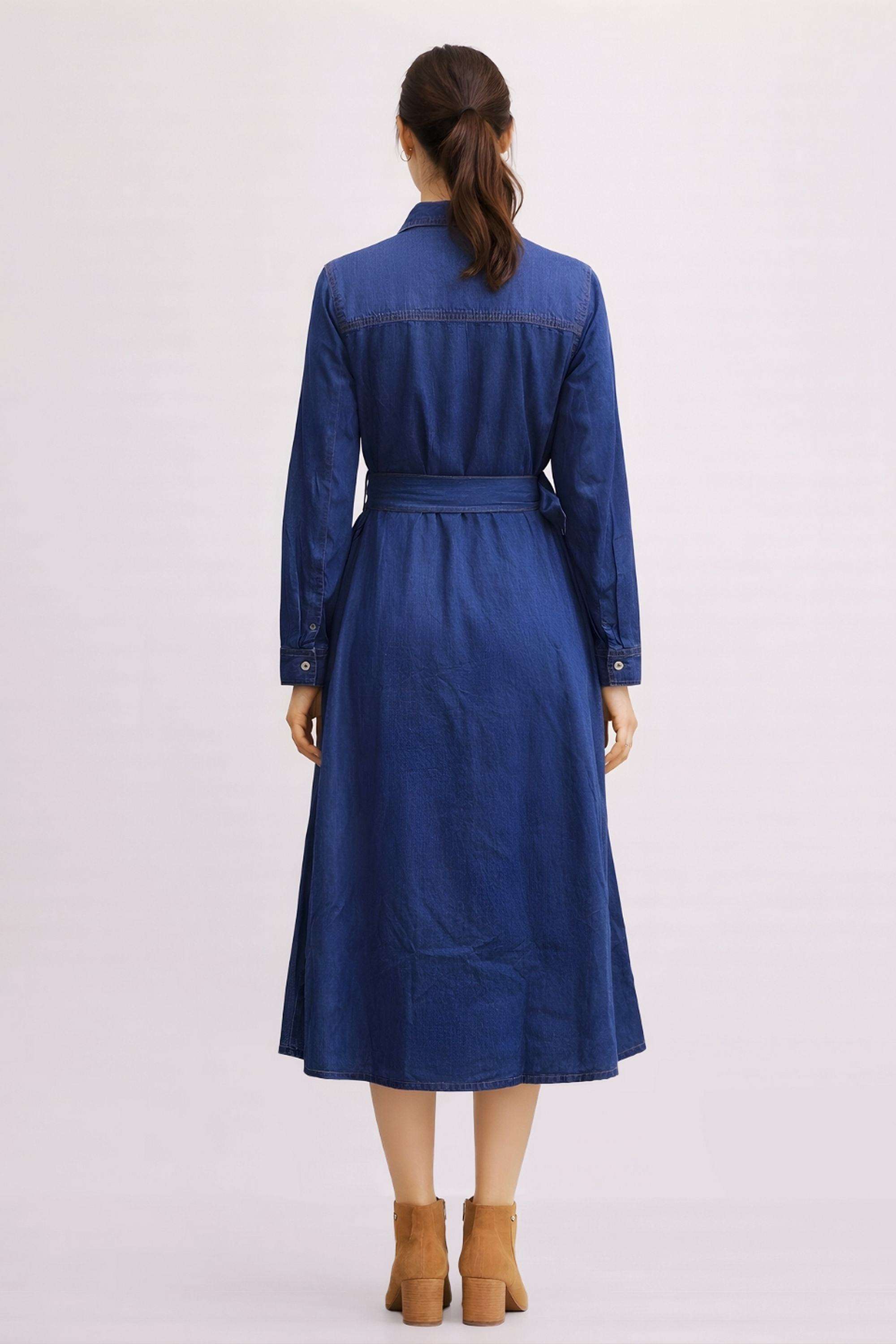 Solid-Cotton-Women-Dress