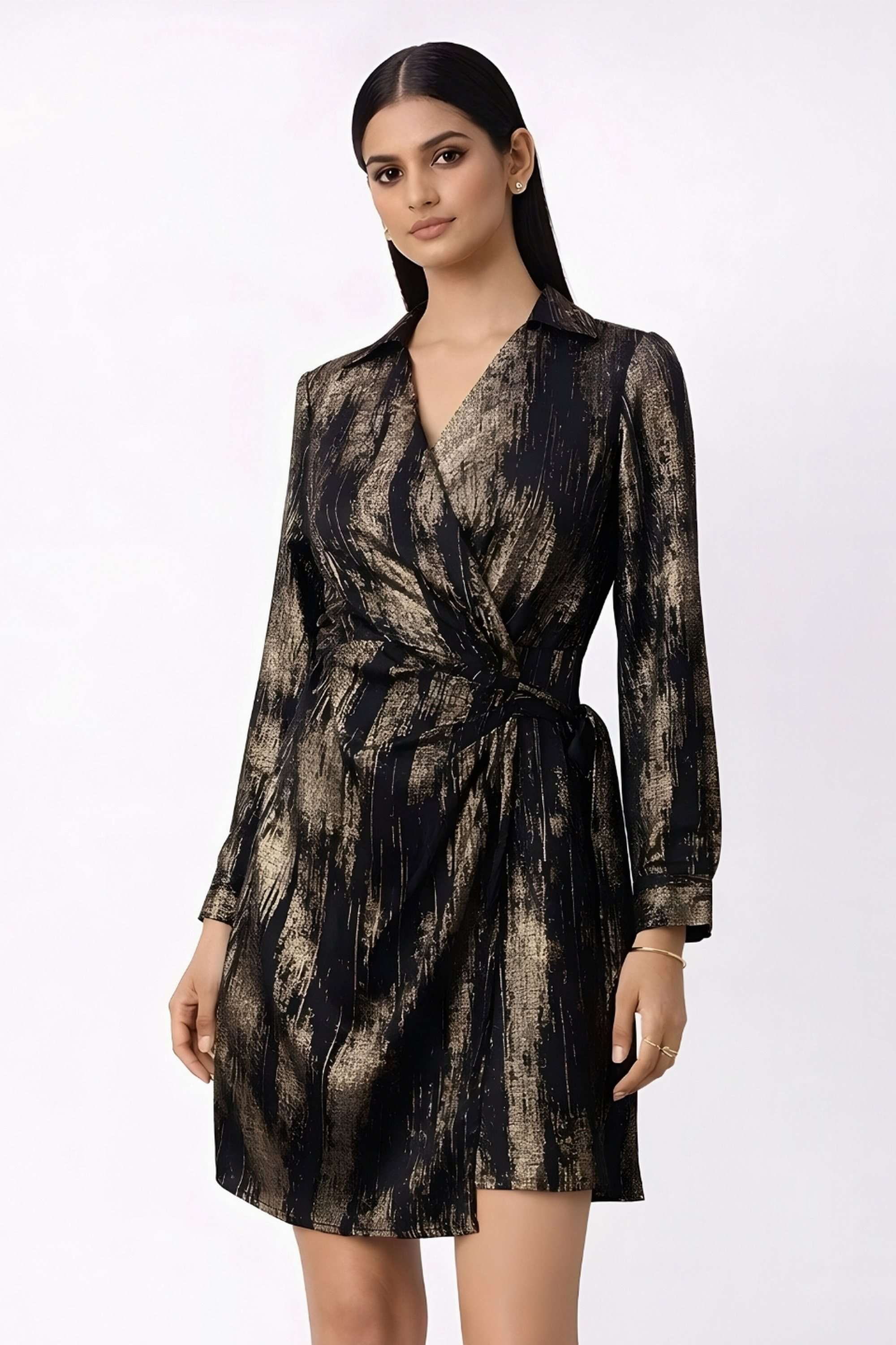 Abstract-Polyester-Women-Dress
