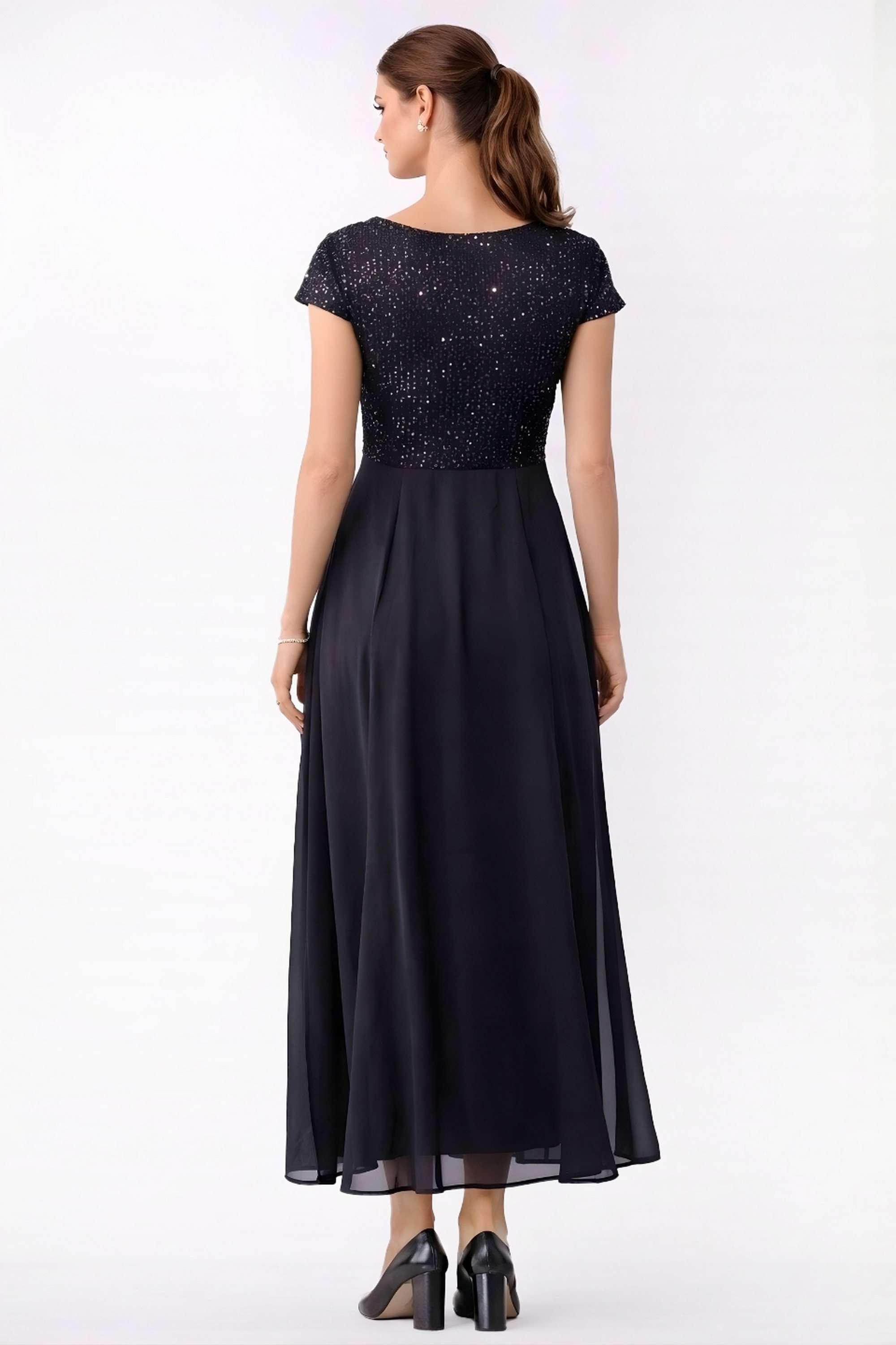 Sequinned-Polyester-Women-Dress