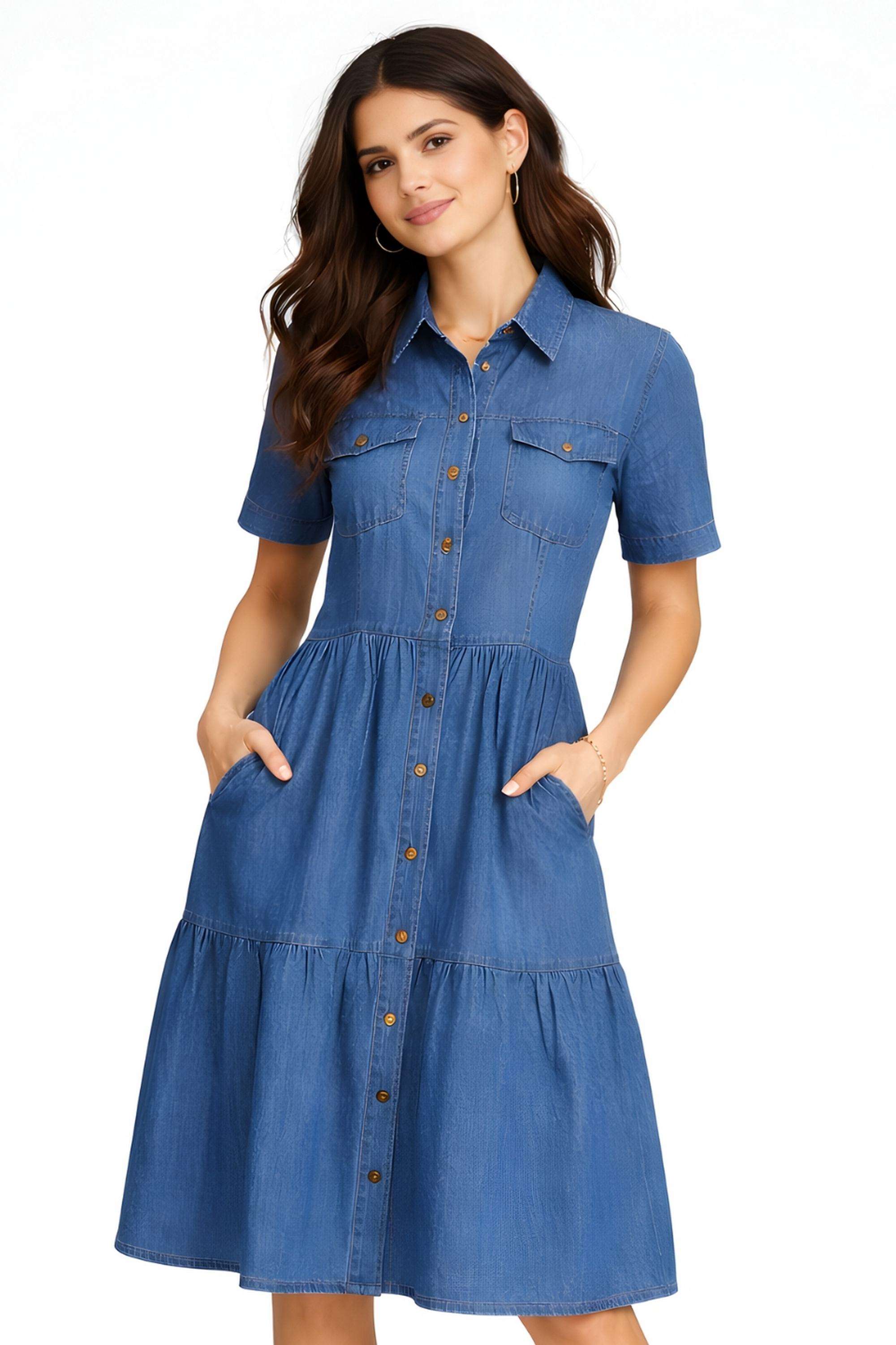 Solid-Cotton-Women-Dress
