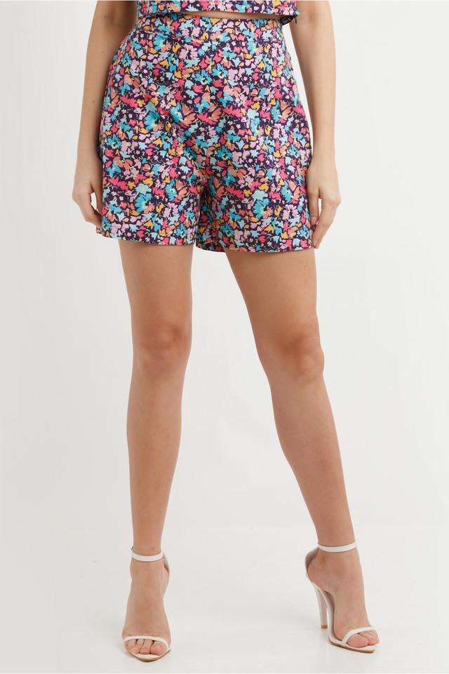 zink london Printed Cotton Regular Fit Women's Casual Shorts-picture-26