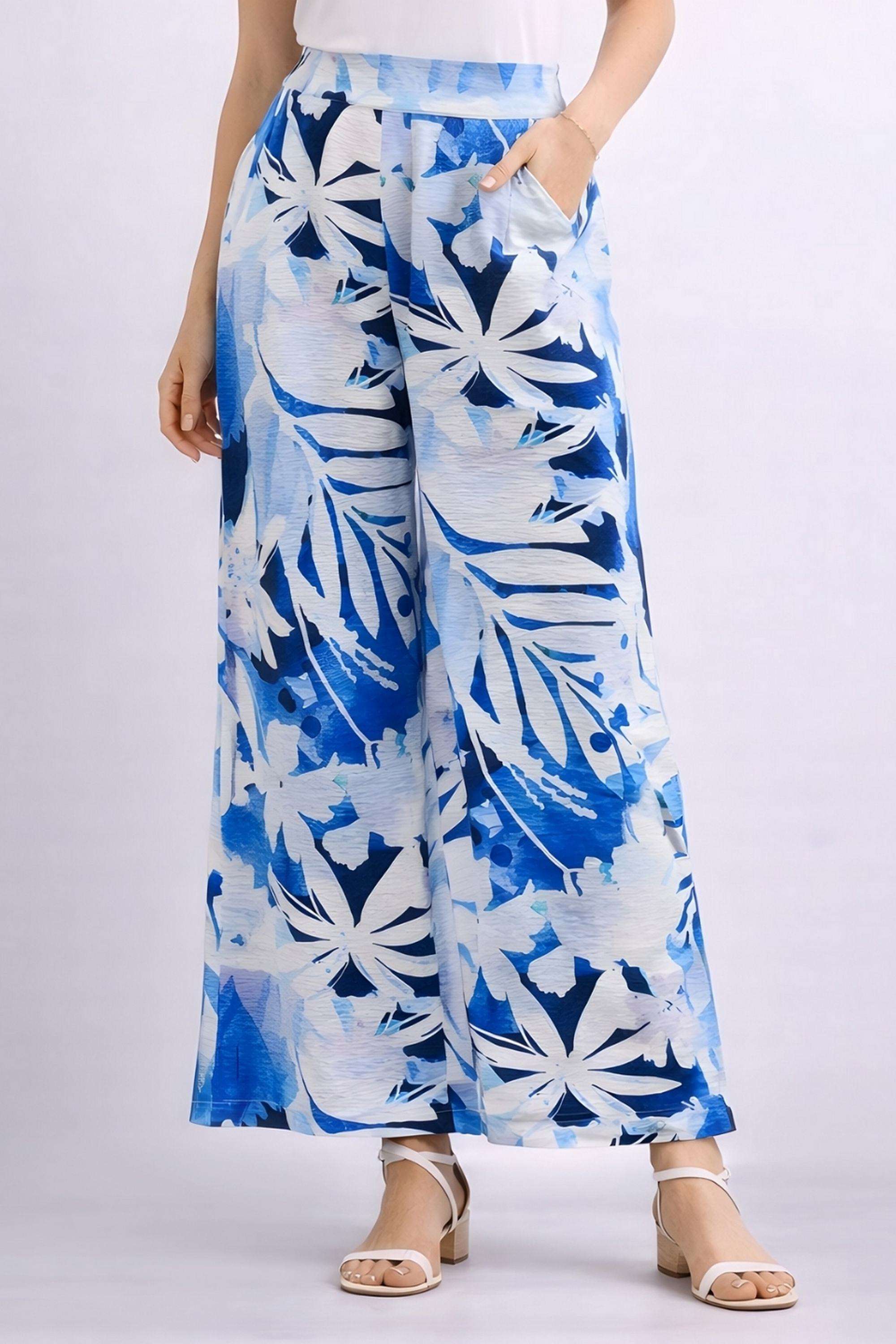 Floral-Regular-Fit-Viscose-Women-s-Casual-Wear-Trousers