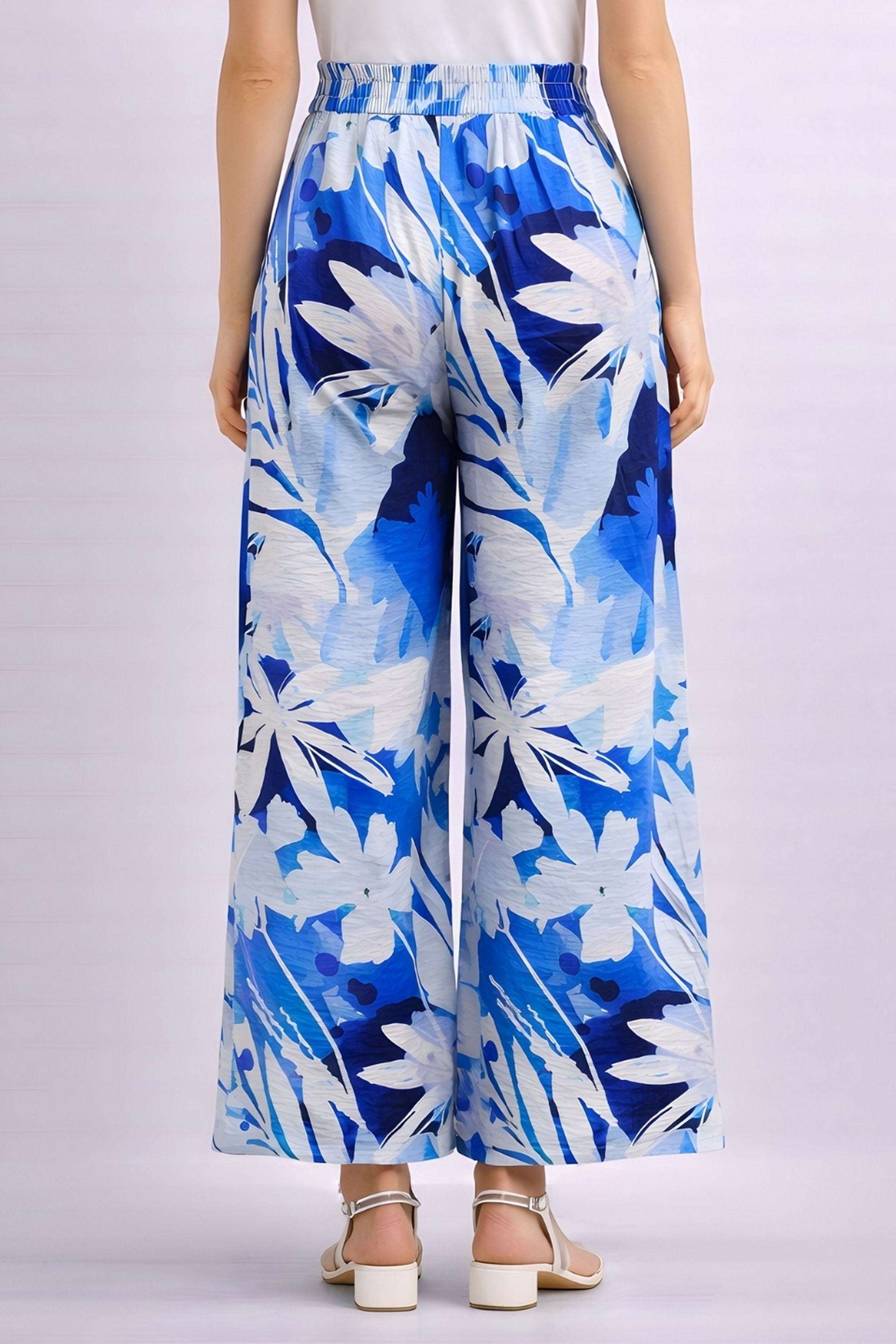 Floral-Regular-Fit-Viscose-Women-s-Casual-Wear-Trousers