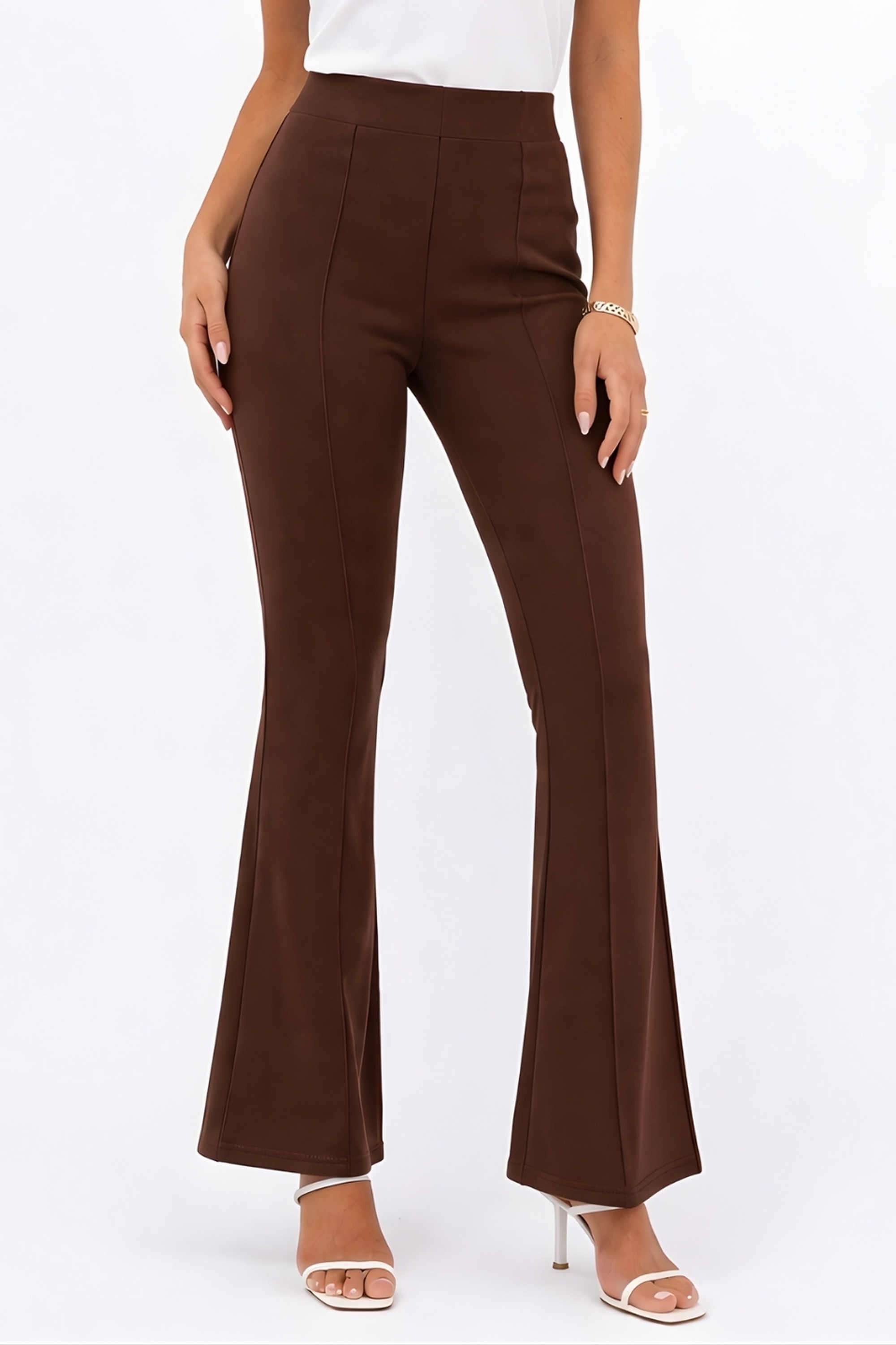 zink london Solid Blended Fabric Regular Fit Women's Trousers-picture-38