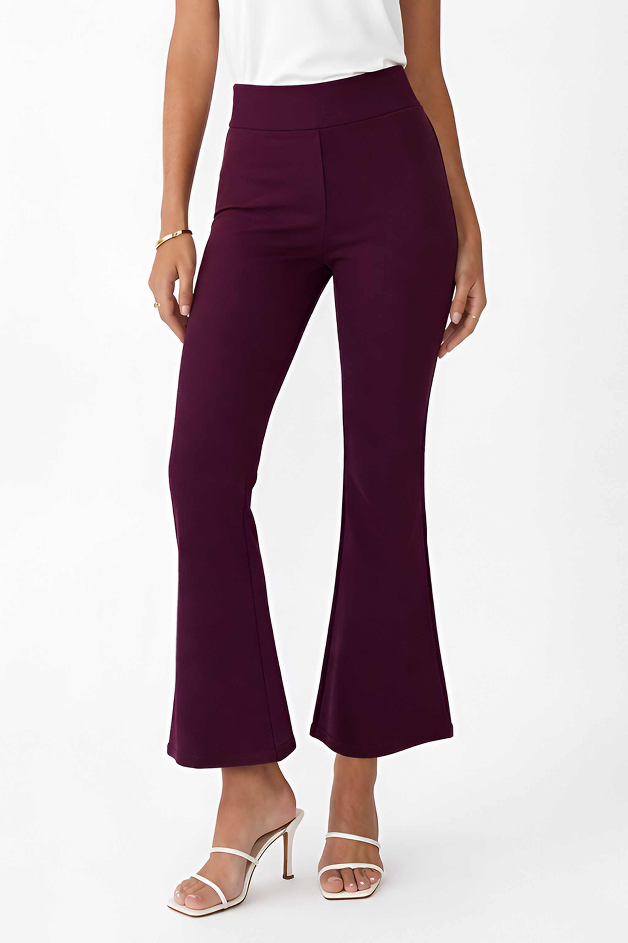 zink london Solid Blended Fabric Regular Fit Women's Trousers-picture-14
