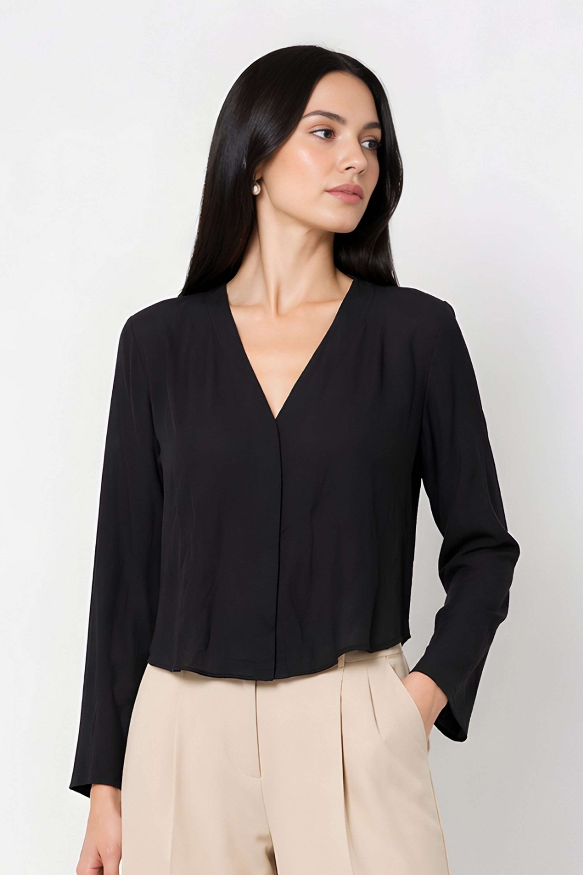 zink london Solid Blended Fabric Regular Fit Women's Shrug-picture-31