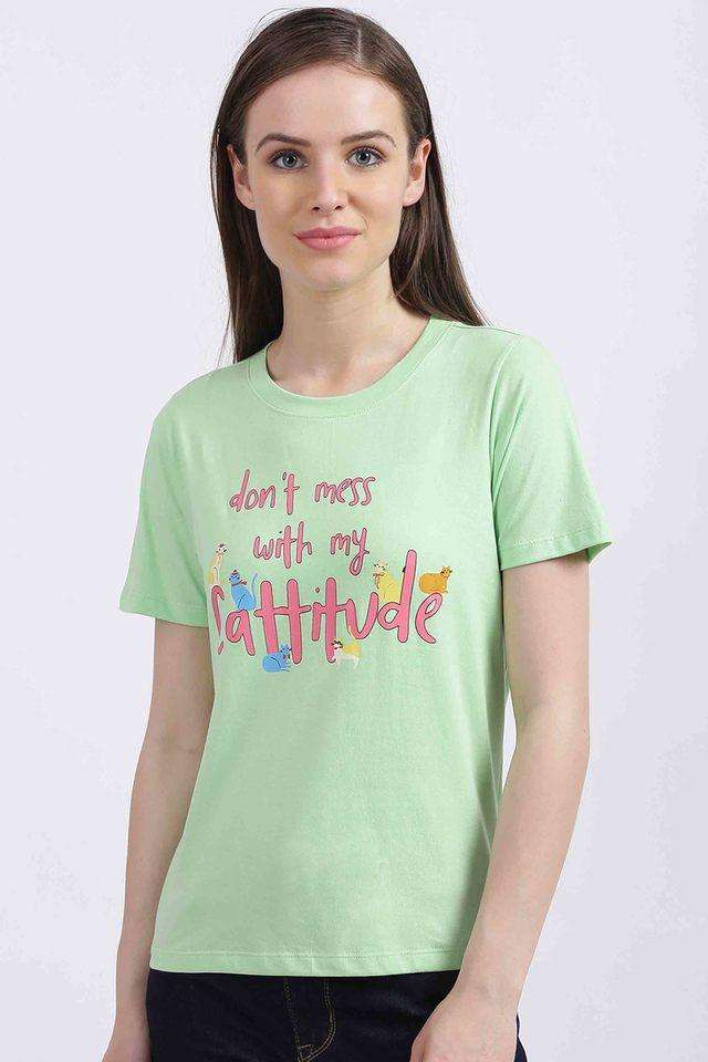 zink london Printed Cotton Round Neck Women T-Shirt-picture-18