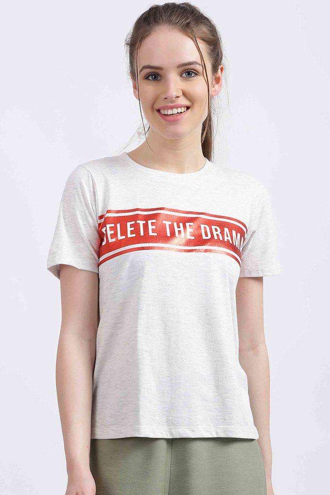 zink london Printed Cotton Round Neck Women T-Shirt-picture-31