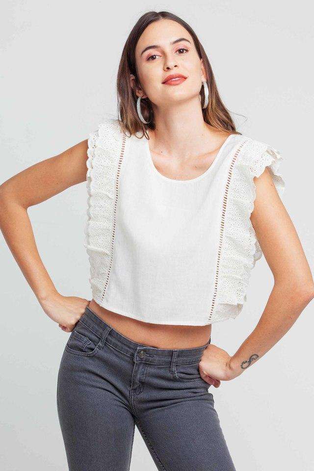 zink london Solid Cotton Round Neck Women Top-picture-39