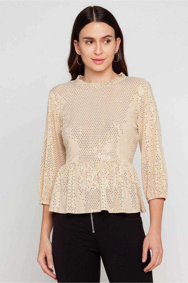 zink london Embellished Polyester High Neck Women Top-picture-16