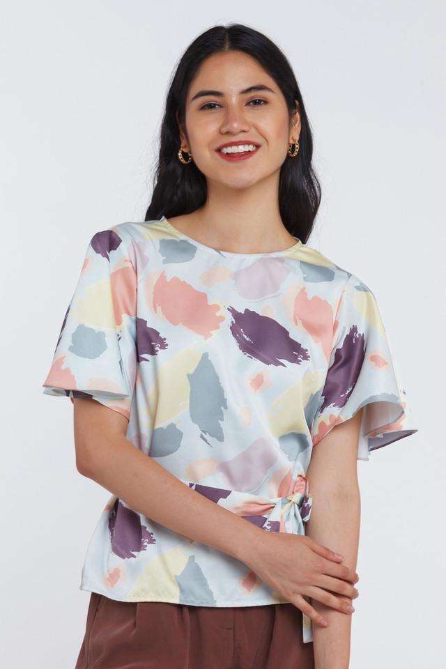 zink london Abstract Polyester Round Neck Women Top-picture-16