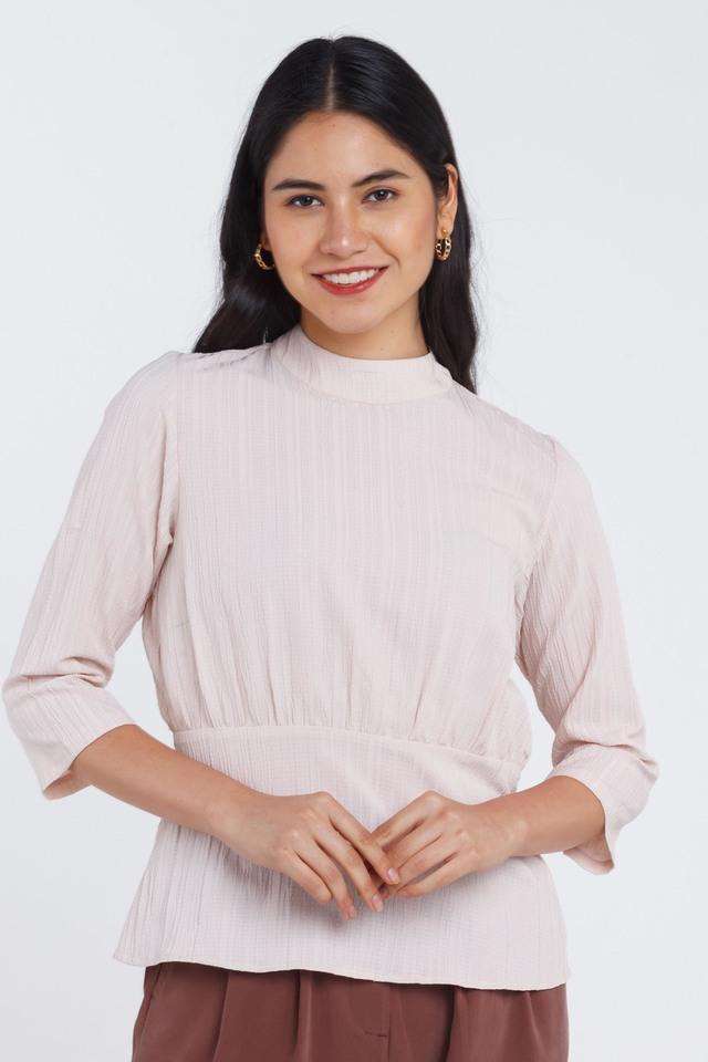 zink london Solid Blended Fabric High Neck Women Top-picture-14