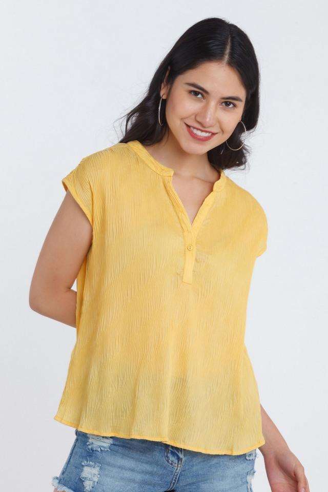 zink london Solid Polyester Collared Women Top-picture-17