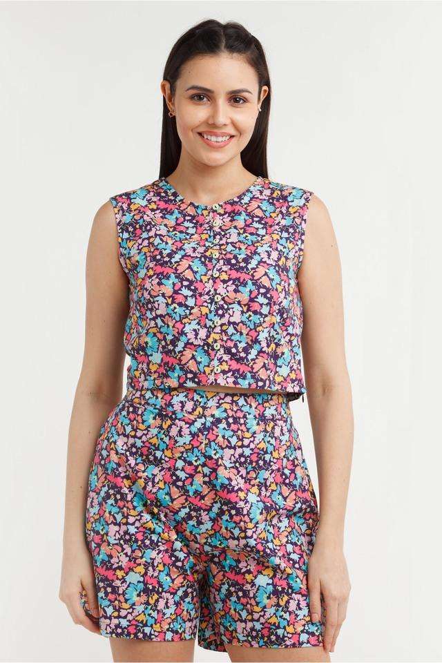 zink london Printed Cotton Round Neck Women Top-picture-29