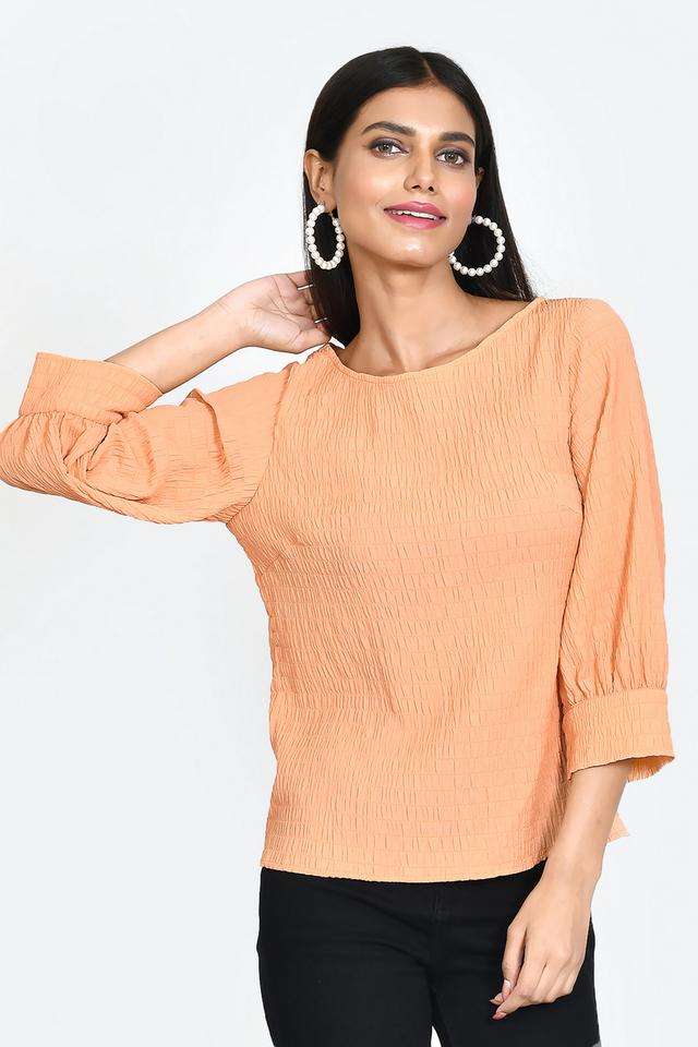 zink london Solid Polyester Round Neck Women's Top-picture-33