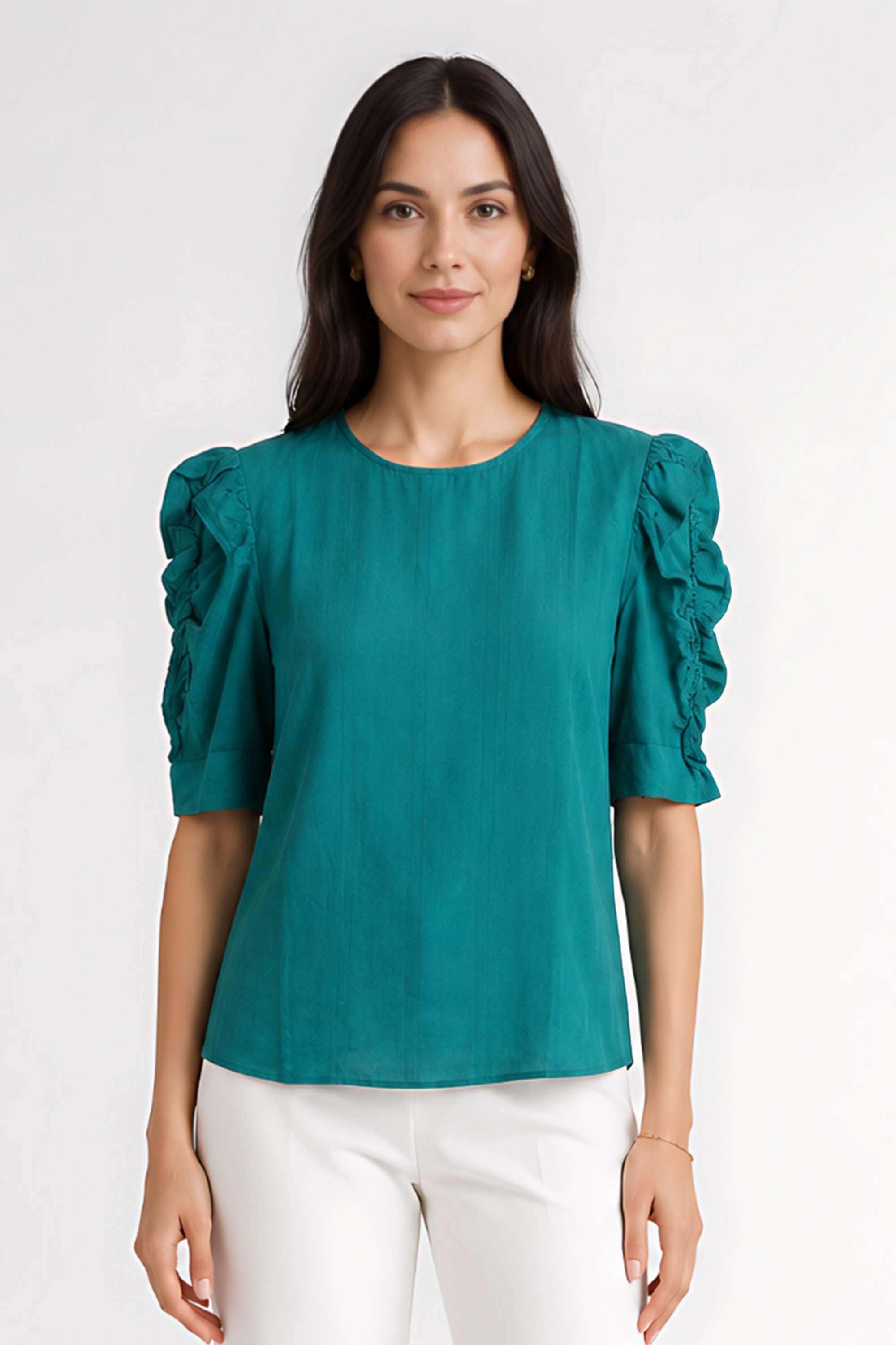 zink london Printed Polyester Round Neck Women's Top-picture-24