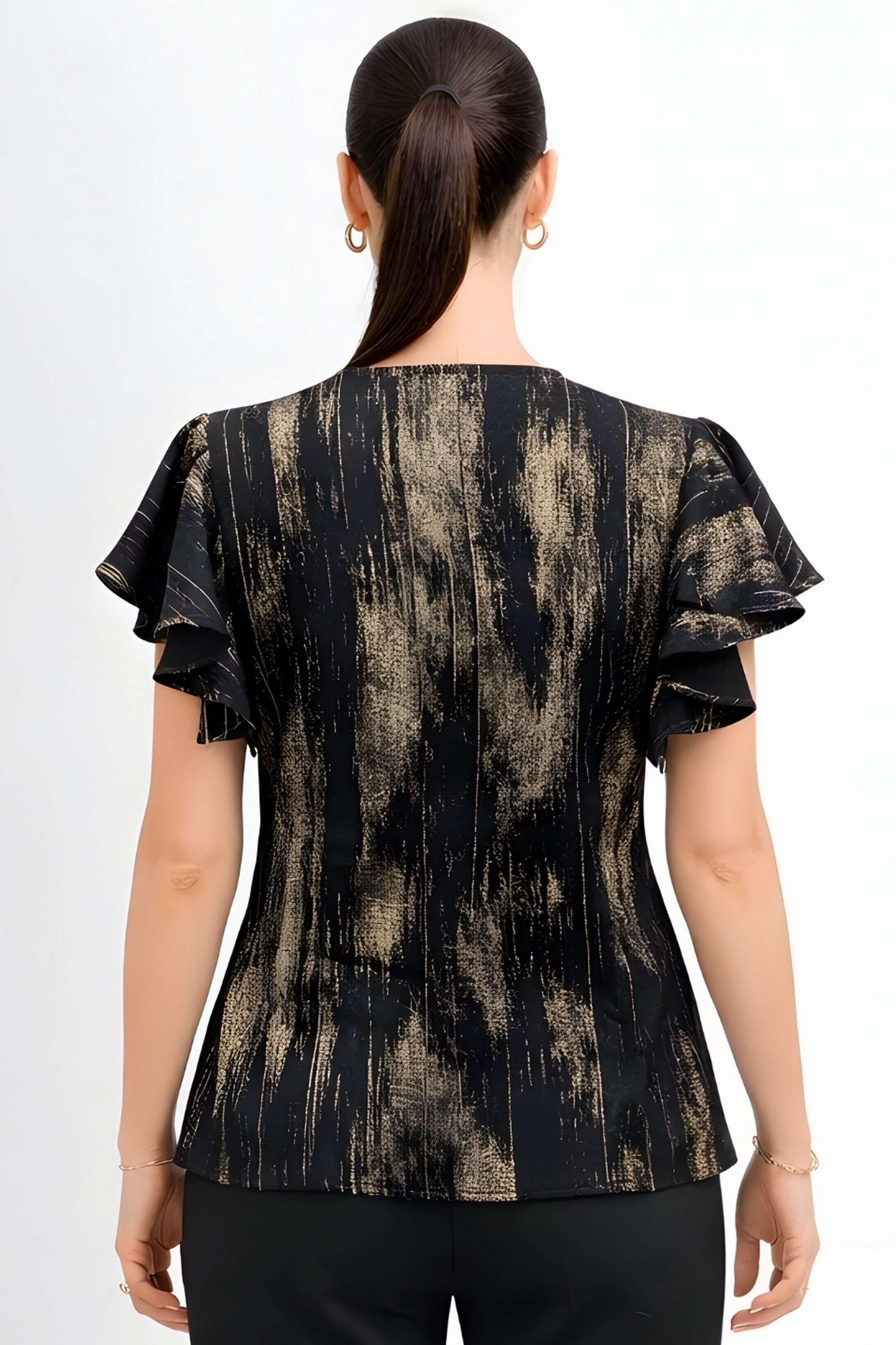 Solid-Polyester-Women-Top
