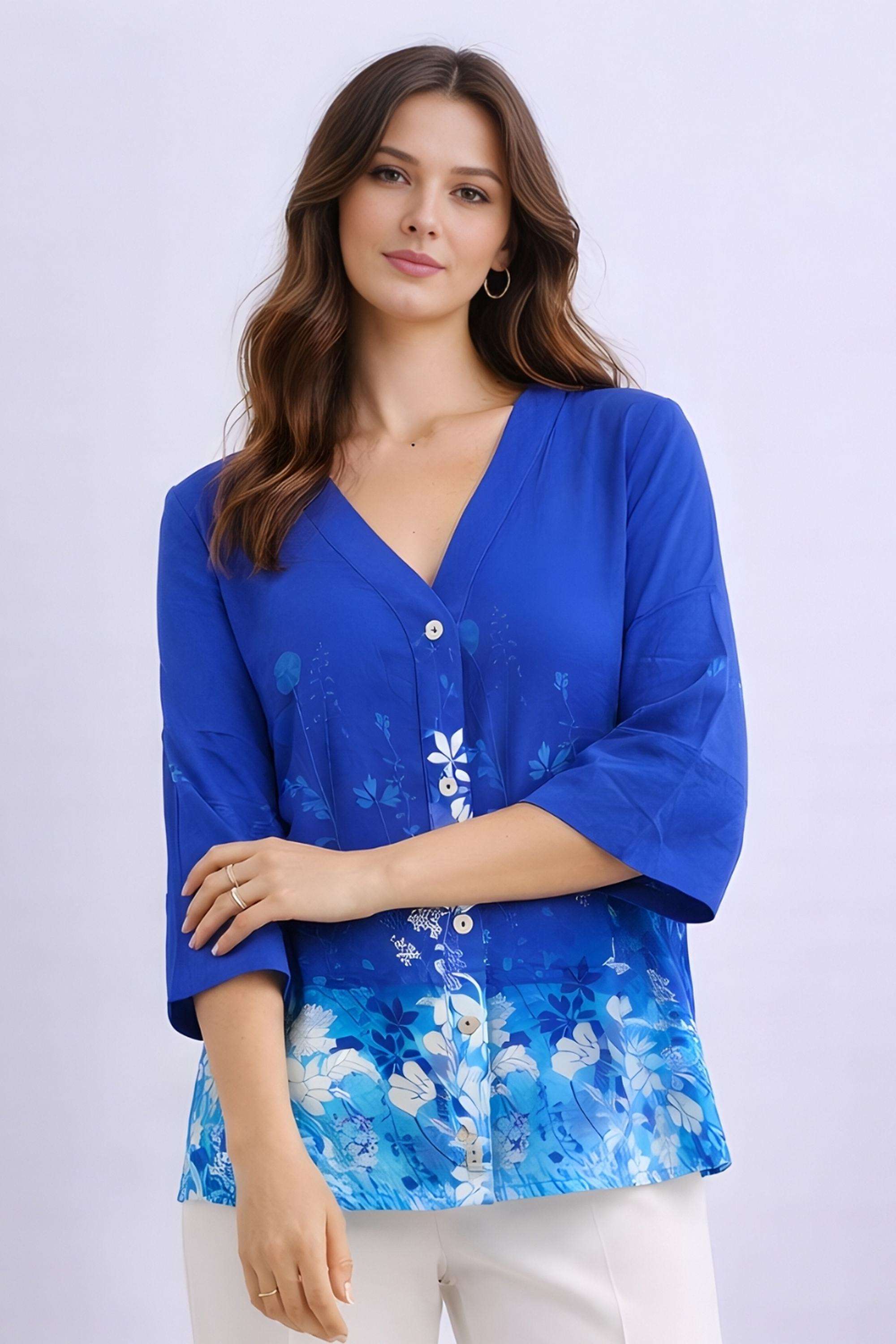 Floral-Rayon-Women-s-Casual-Wear-Shirt
