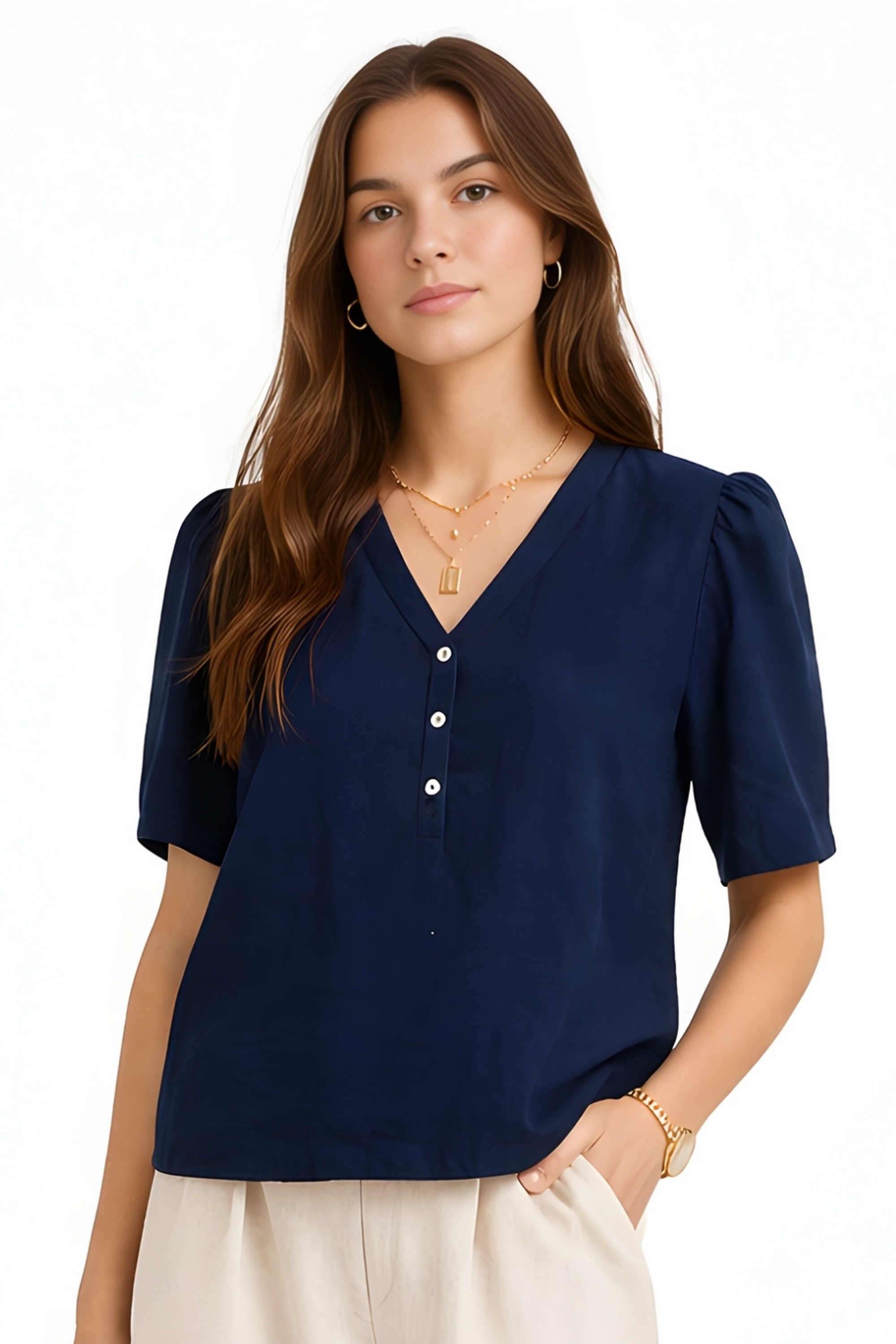 zink london Solid Blended Fabric Regular Fit Women's Top-picture-38