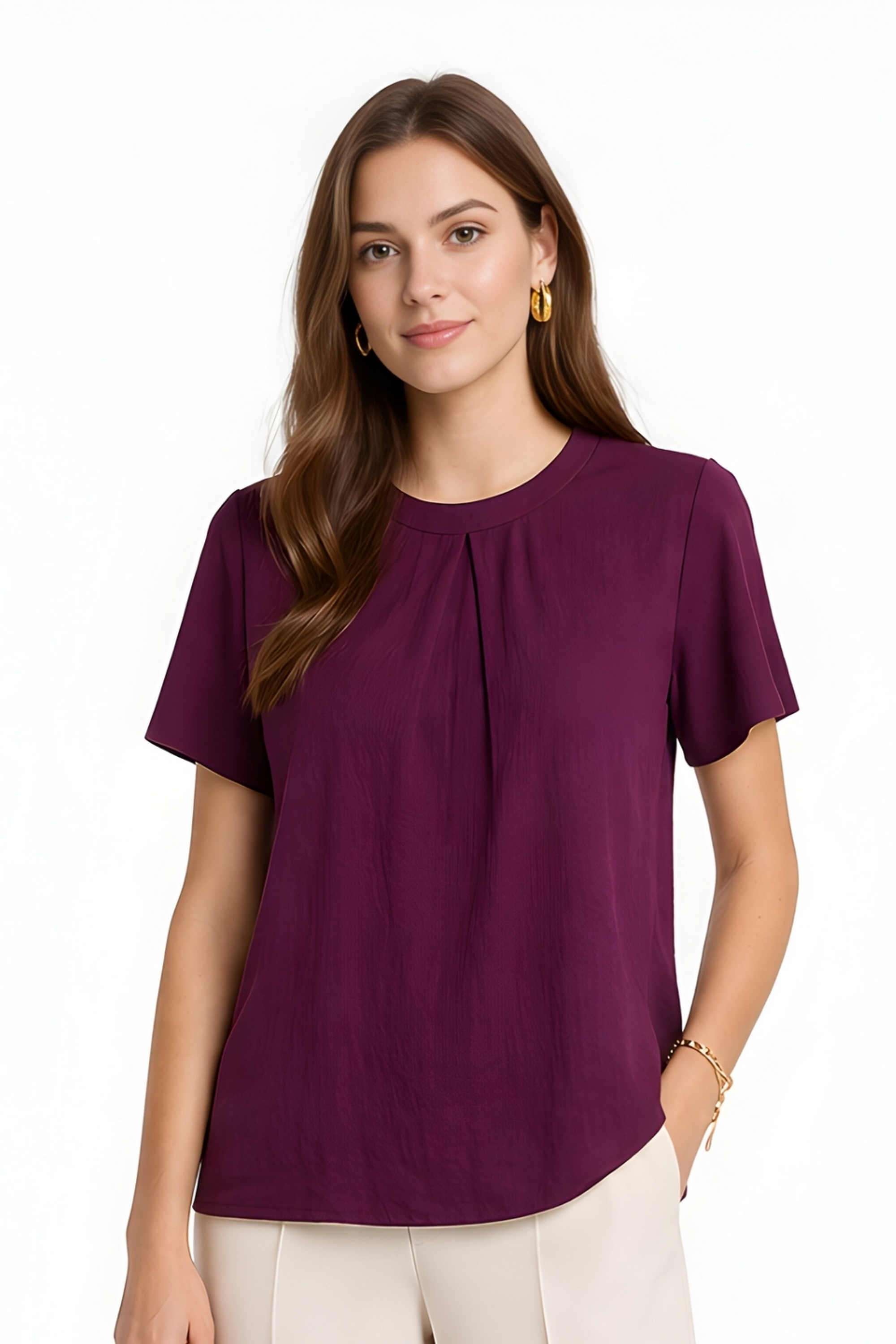 zink london Solid Blended Fabric Regular Fit Women's Top-picture-32