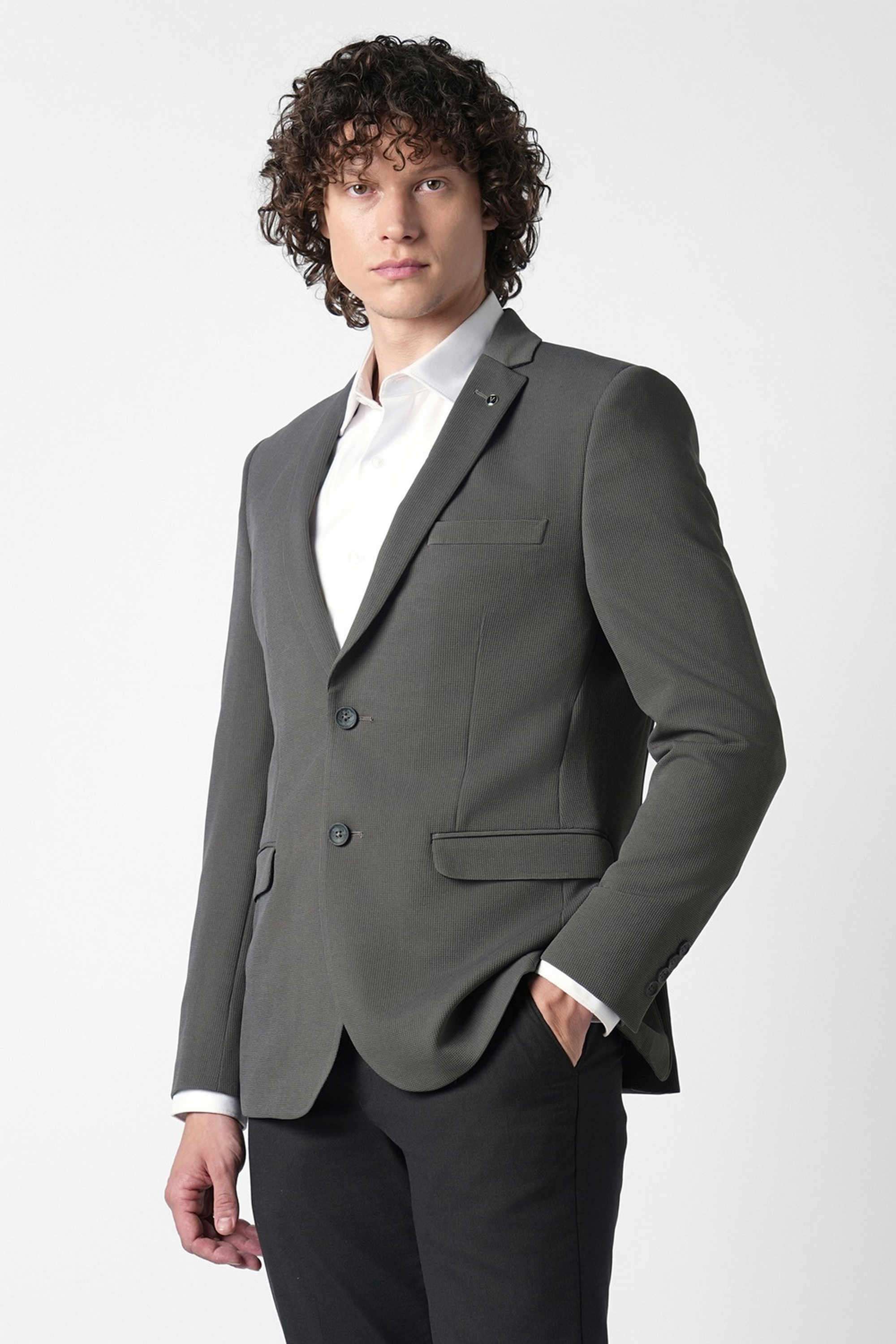 Textured-Polyester-Blend-Super-Slim-Fit-Men-s-Formal-Wear-Blazer