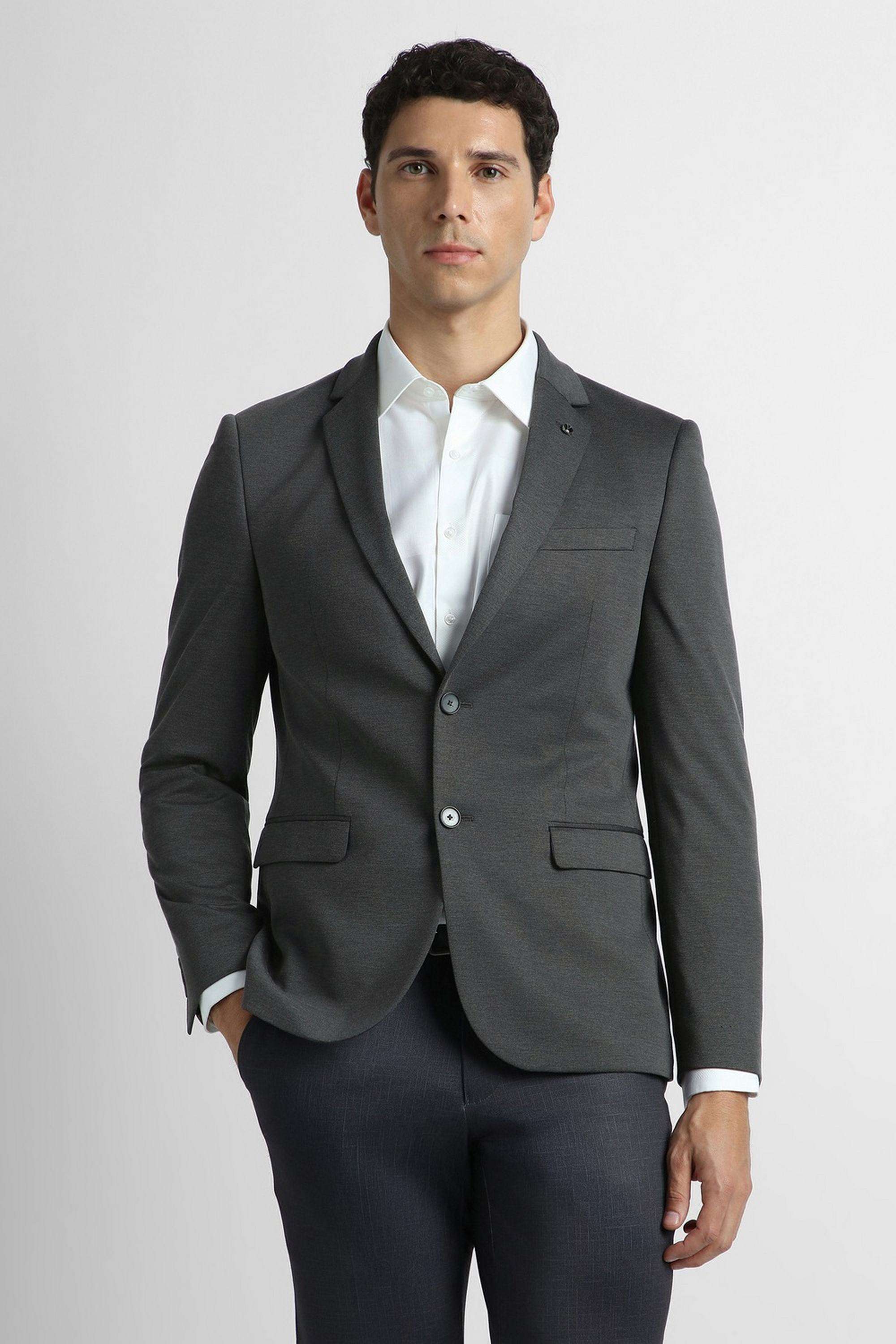 Textured-Polyester-Super-Slim-Fit-Men-s-Formal-Wear-Blazer