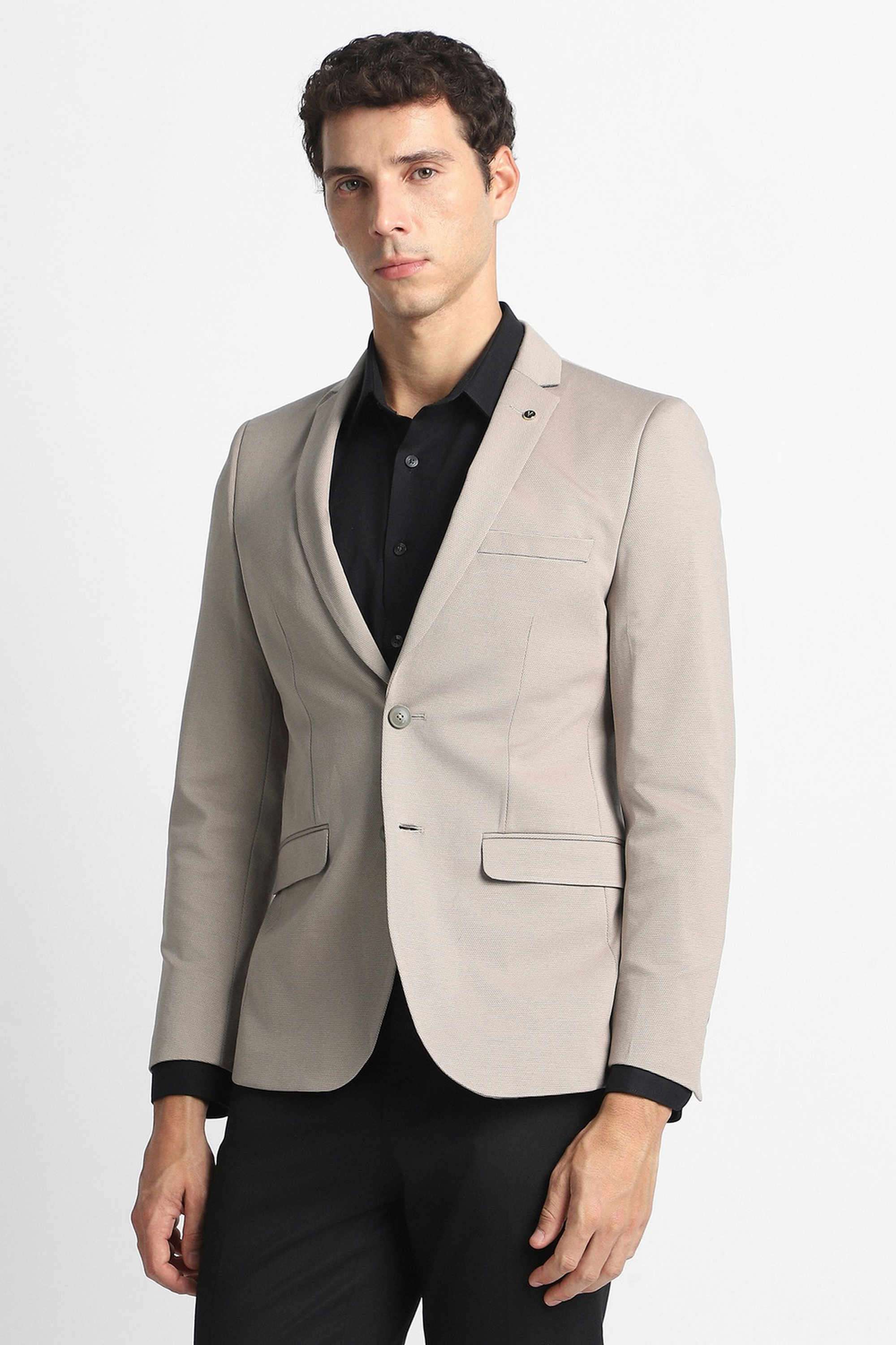Textured-Polyester-Blend-Super-Slim-Fit-Men-s-Formal-Wear-Blazer