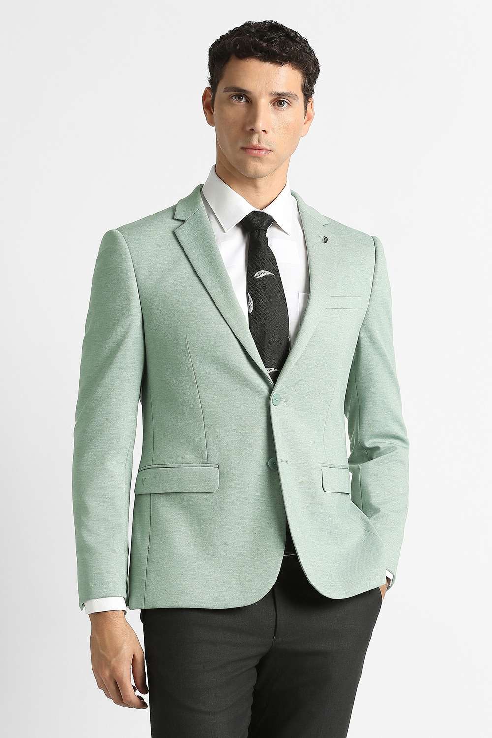 Solid-Blended-Fabric-Super-Slim-Fit-Men-s-Blazer