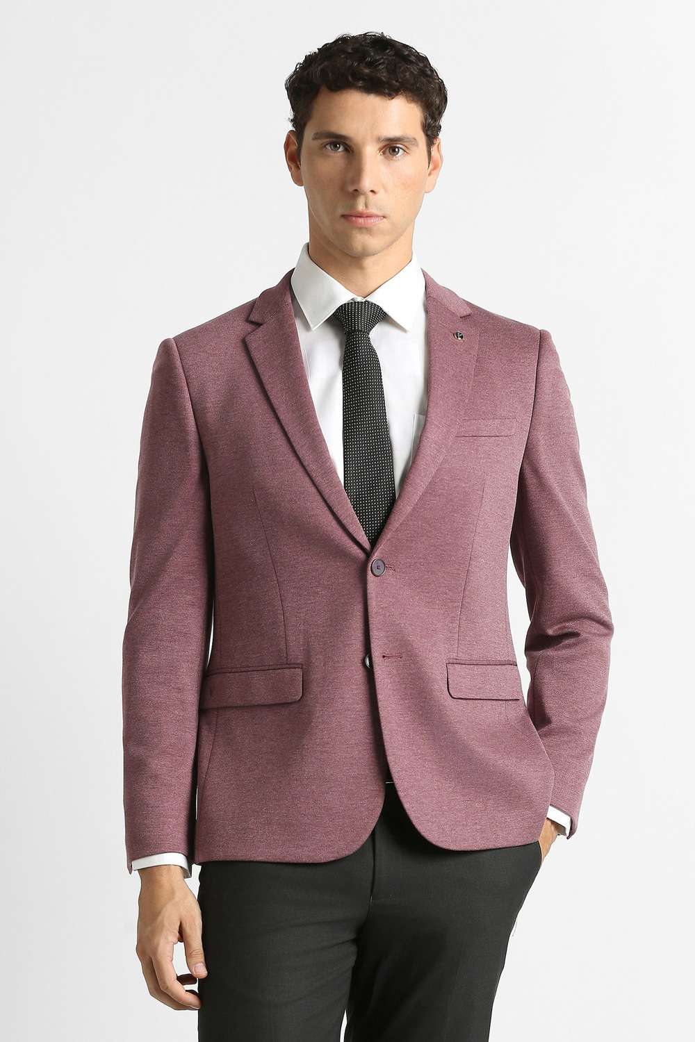 Solid-Blended-Fabric-Super-Slim-Fit-Men-s-Blazer