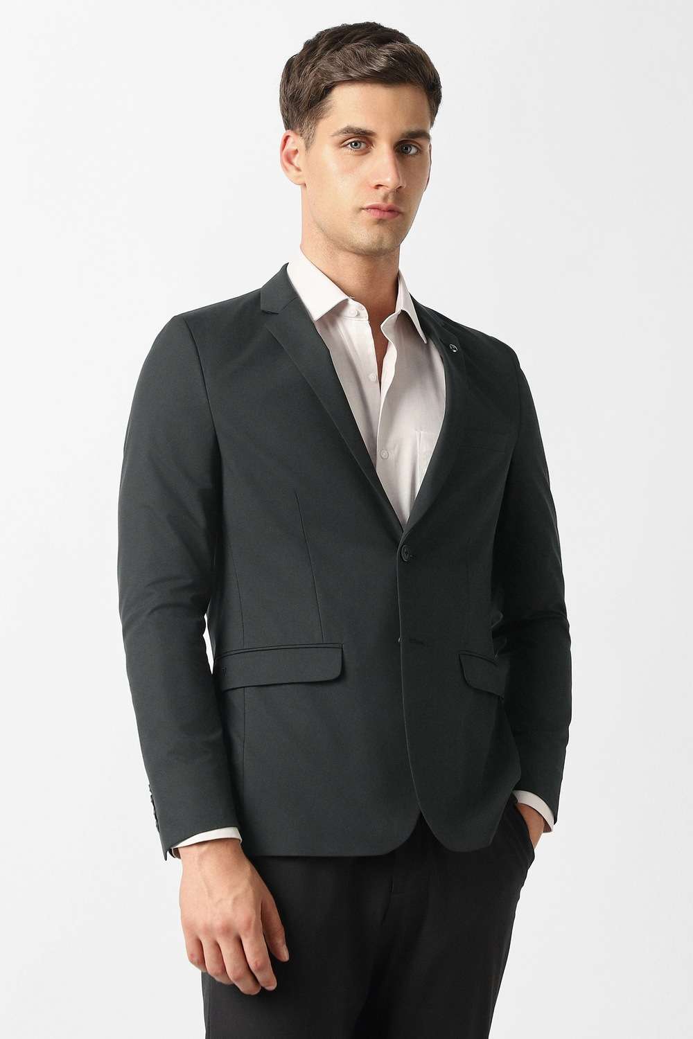 Solid-Polyester-Super-Slim-Fit-Men-s-Formal-Wear-Blazer
