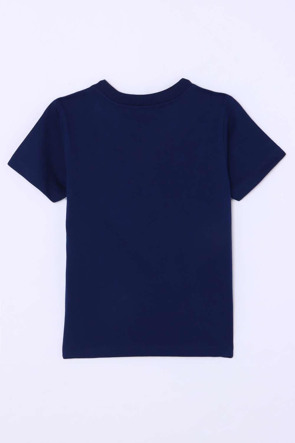 Graphic-Print-Blended-Fabric-Round-Neck-Boys-T-Shirt