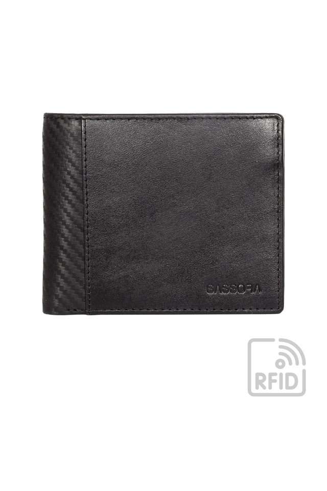 Buy Sassora Black Lara Solid Pure Leather Men's Wallet | Shoppers Stop