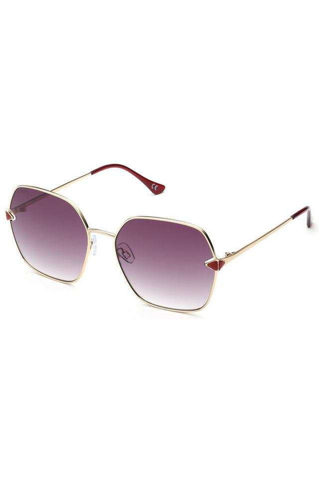 Women-s-Full-Rim-Non-Polarized-Hexagon-Sunglasses-with-Soft-Case