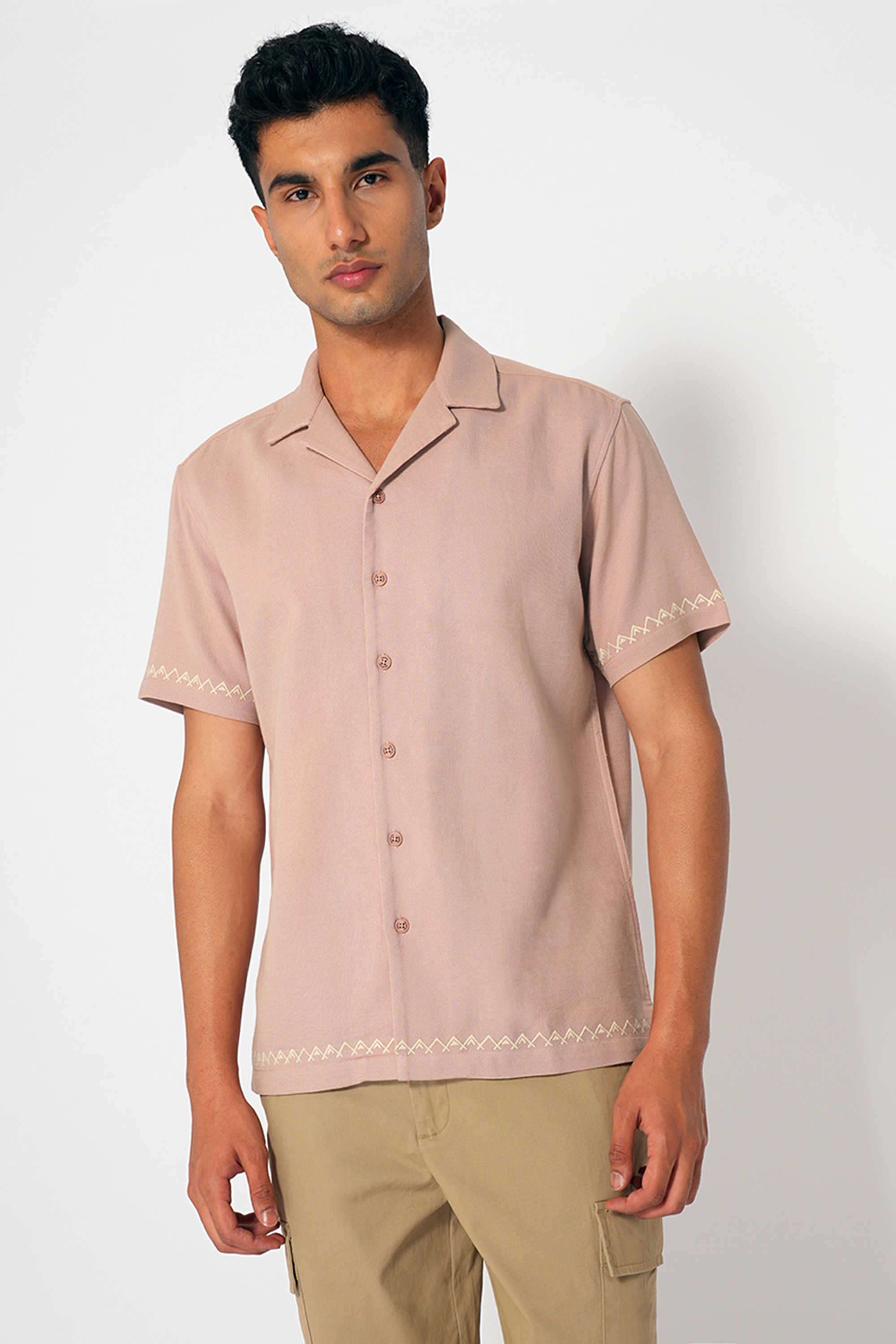 Solid-Cotton-Men-s-Casual-Wear-Shirt