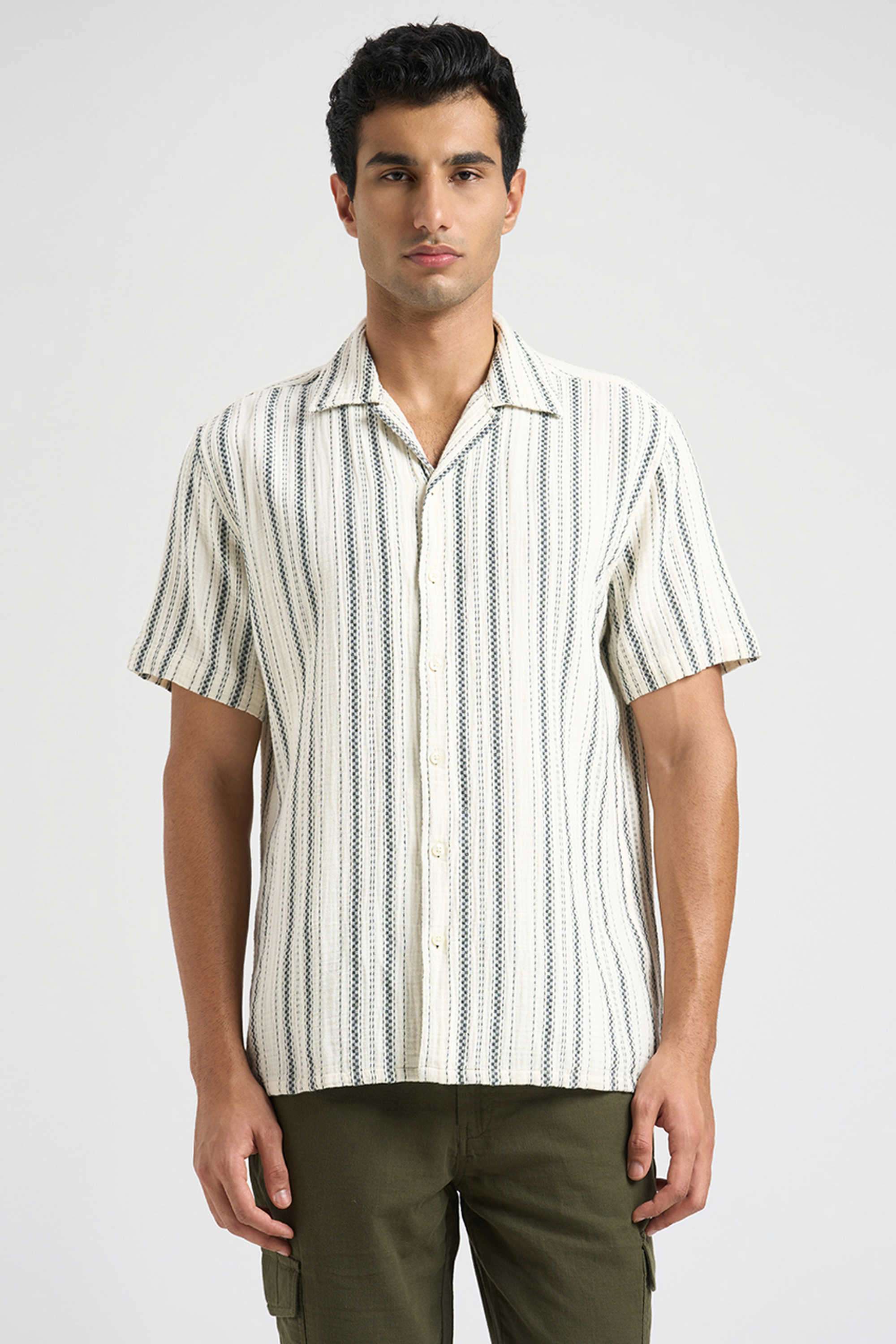 Stripes-Cotton-Men-s-Casual-Wear-Shirt