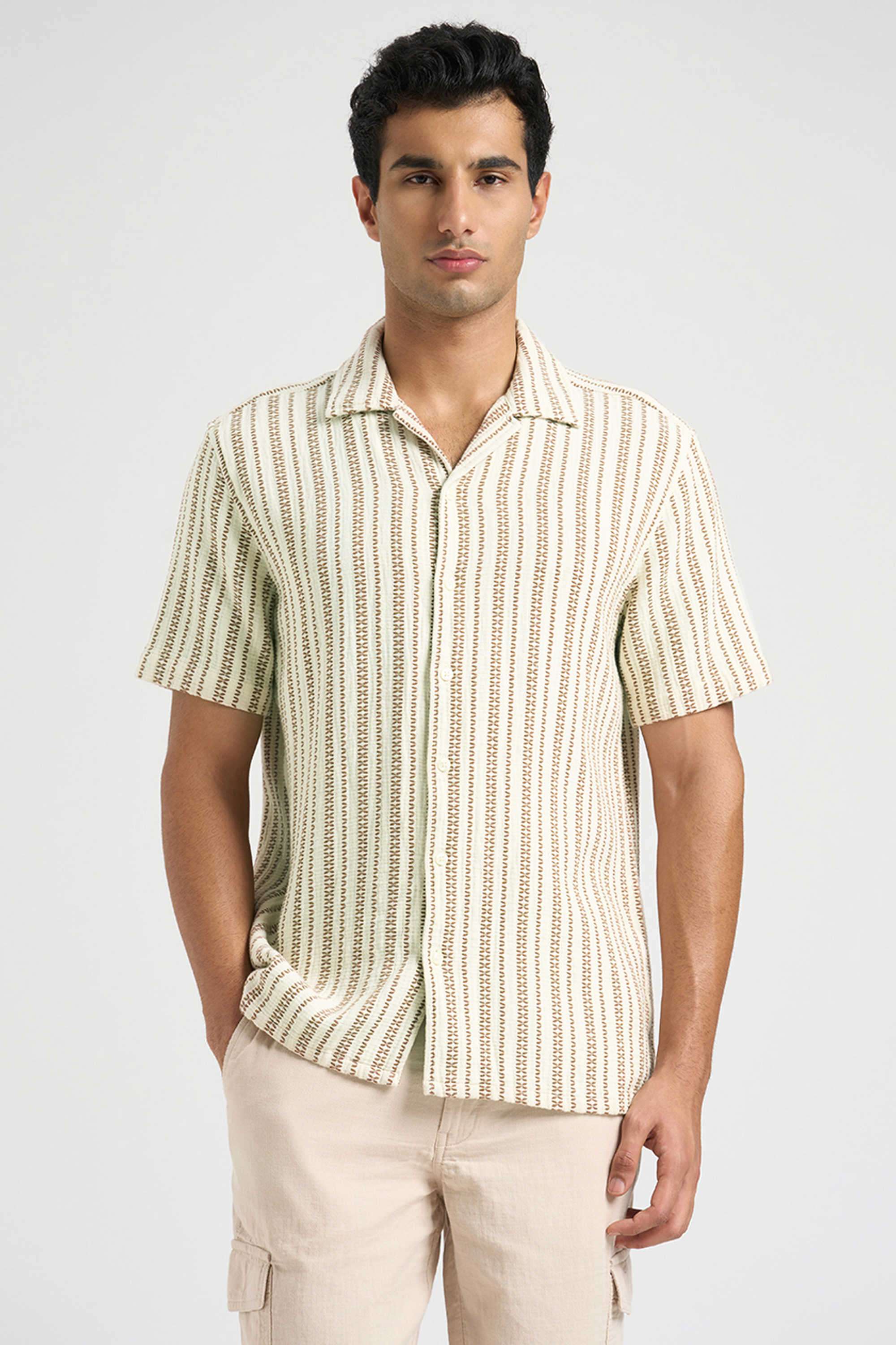 Stripes-Cotton-Men-s-Casual-Wear-Shirt