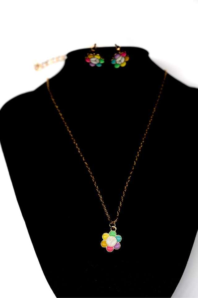 Mult-Colour-Single-Set-Single-Pendant-Long-Chain