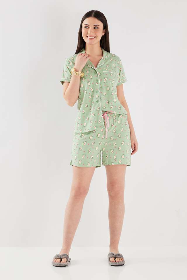 Printed-Mid-Thigh-Cotton-Women-s-Top-&-Shorts-Set